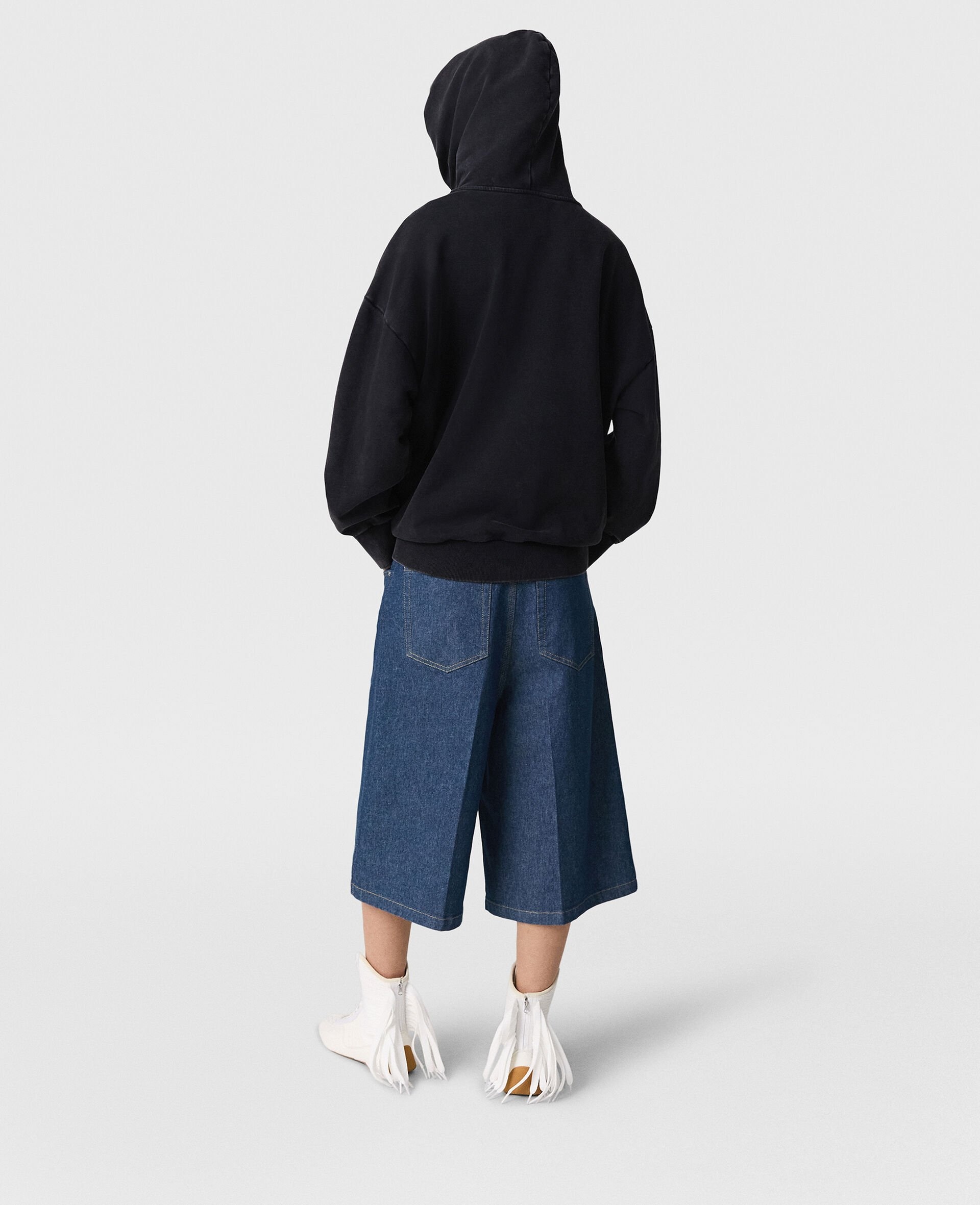 Center-Pleat Denim Tailored Shorts - 4
