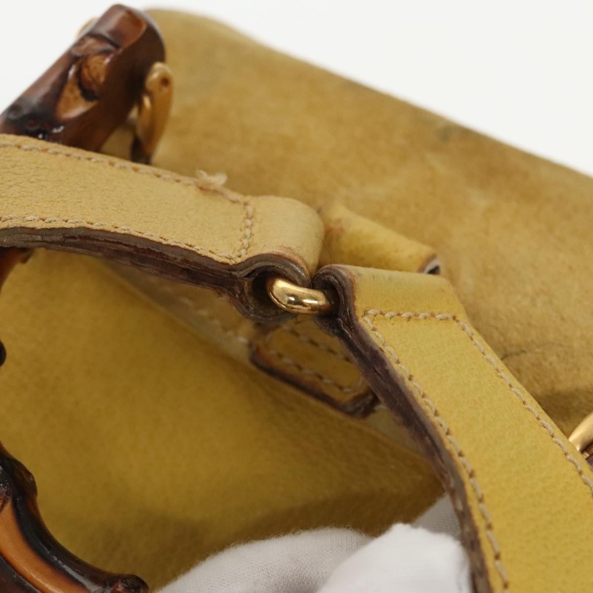 GUCCI Bamboo Backpack Suede Leather Yellow Gold 003 2058 003 2058 - 9