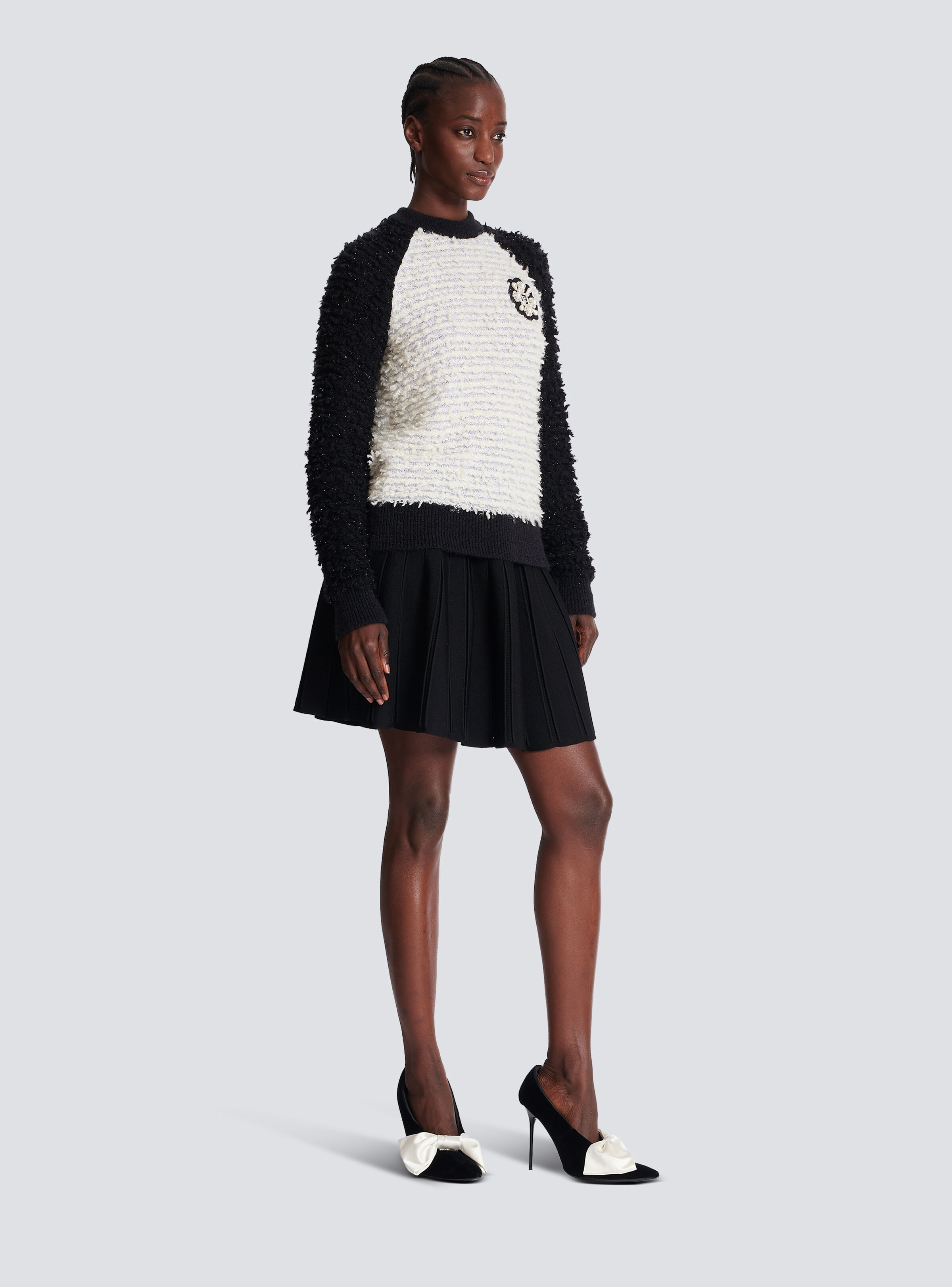 Lurex textured tweed jumper - 3