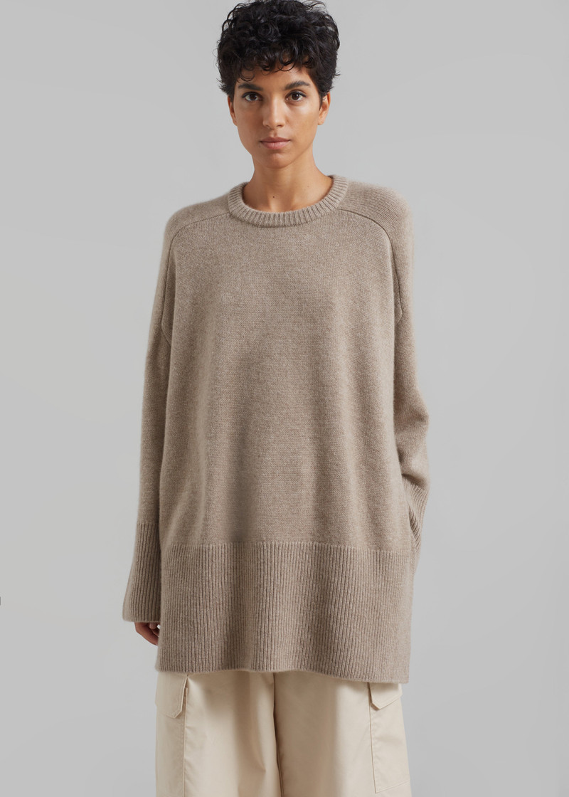 Kairon Cashmere Crewneck Sweater - Beige 6