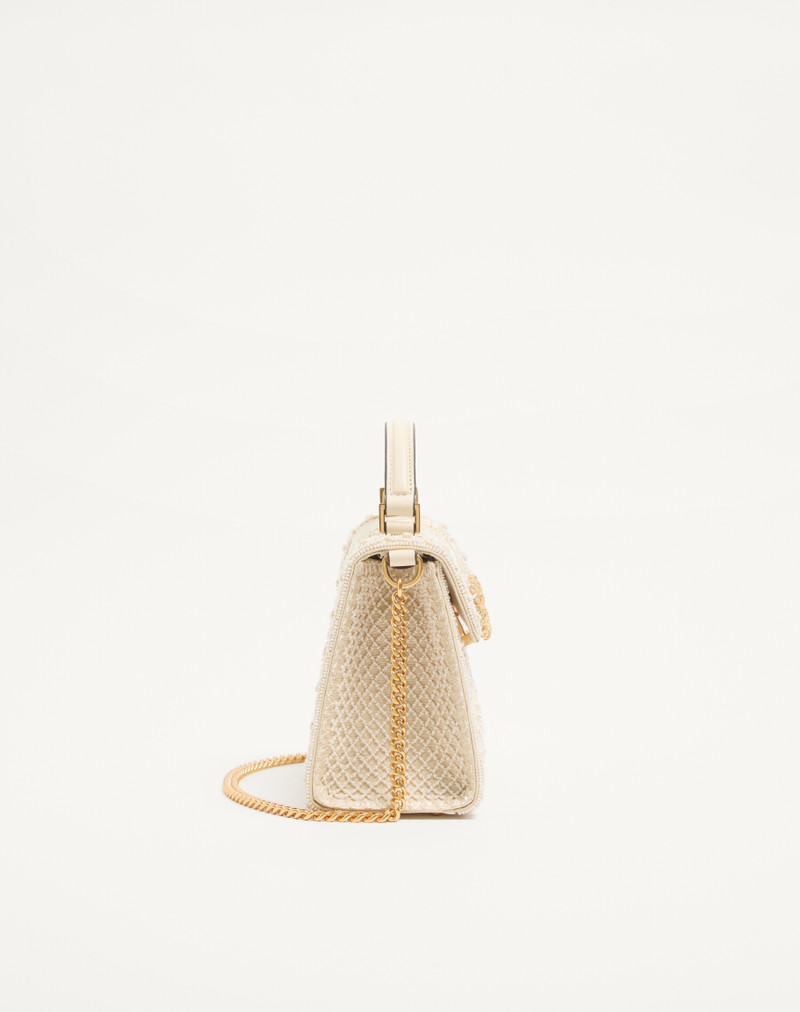 VALENTINO GARAVANI MINI VSLING EMBROIDERED HANDBAG WITH JEWEL LOGO 3
