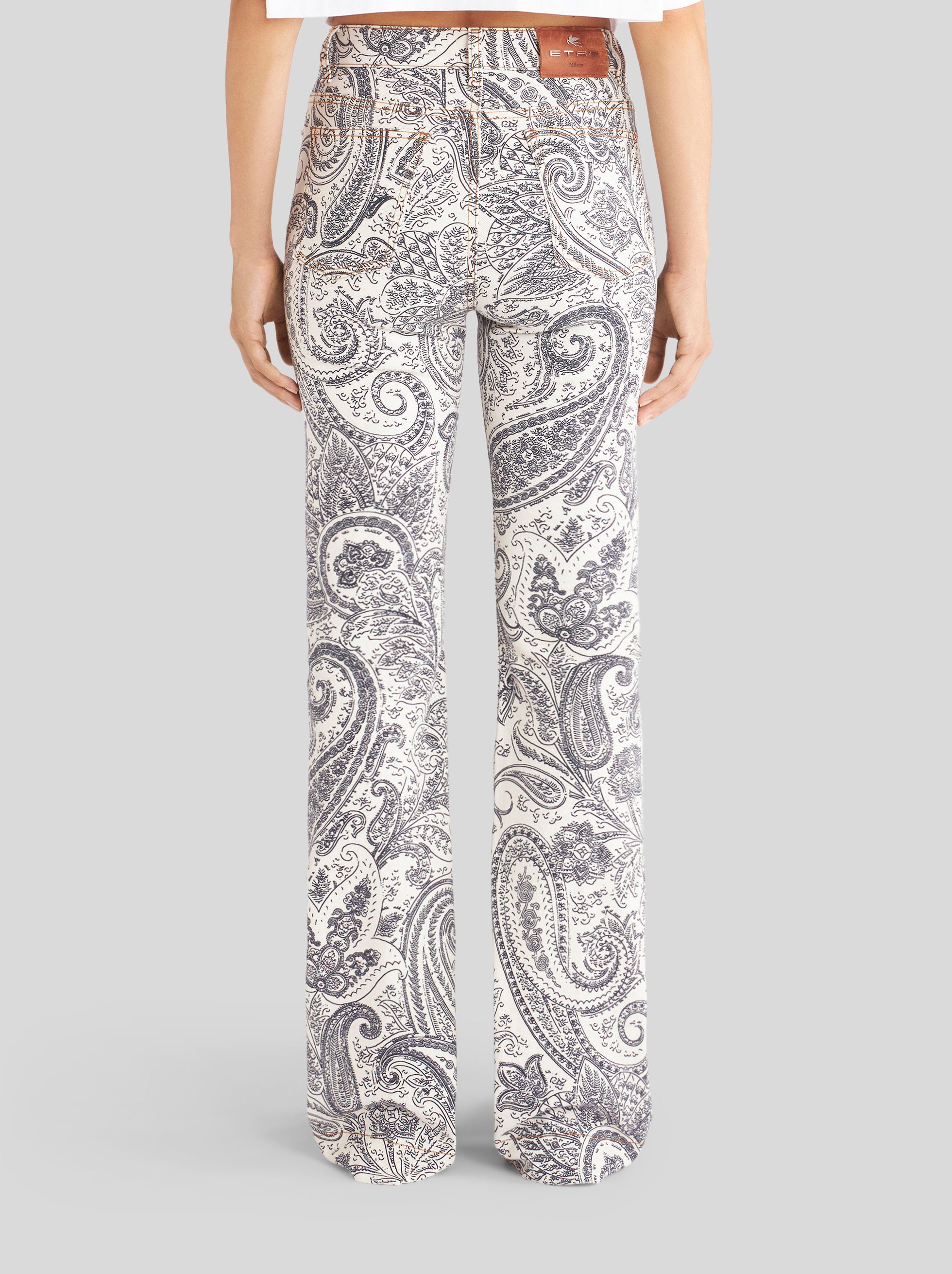 PAISLEY PRINT JEANS - 5