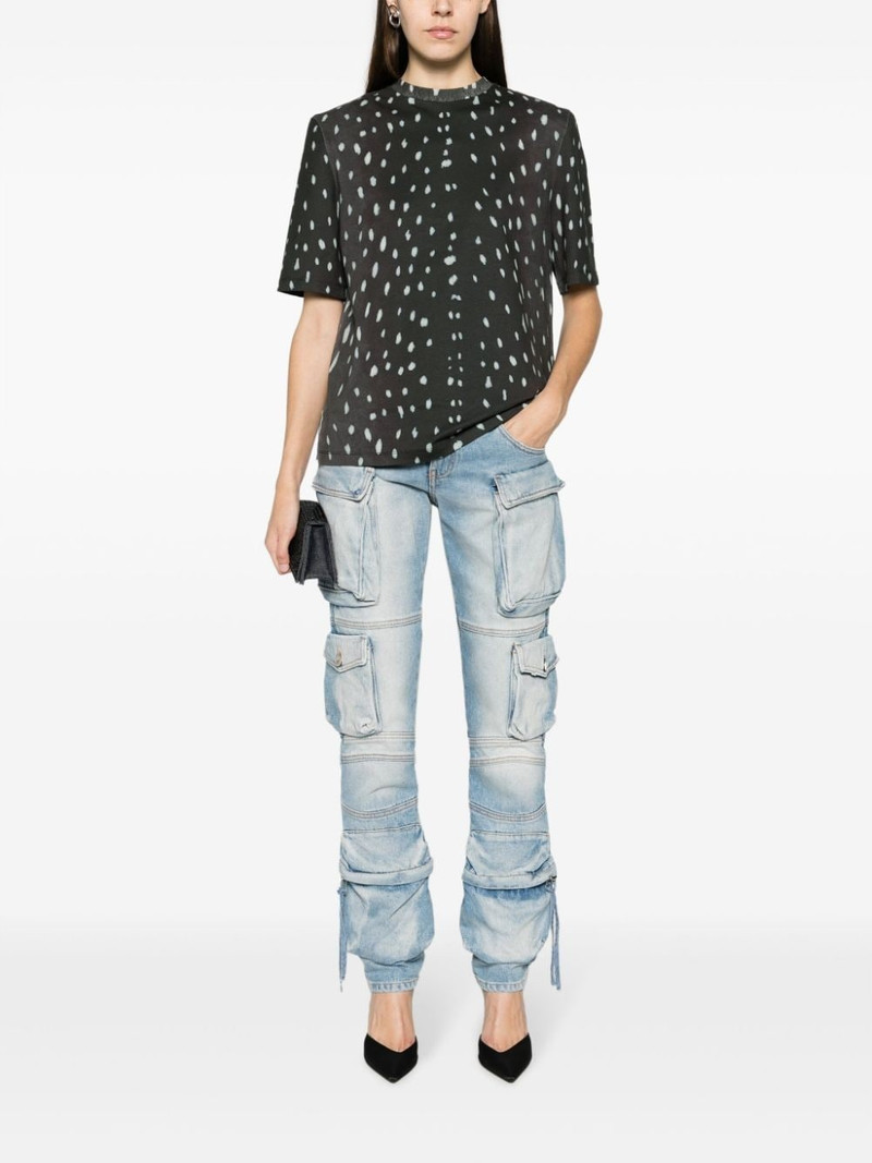 THE ATTICO Bella abstract-print cotton T-shirt outlook