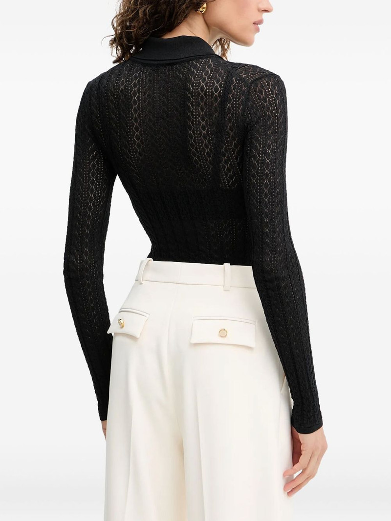 patterned-knit polo top 3