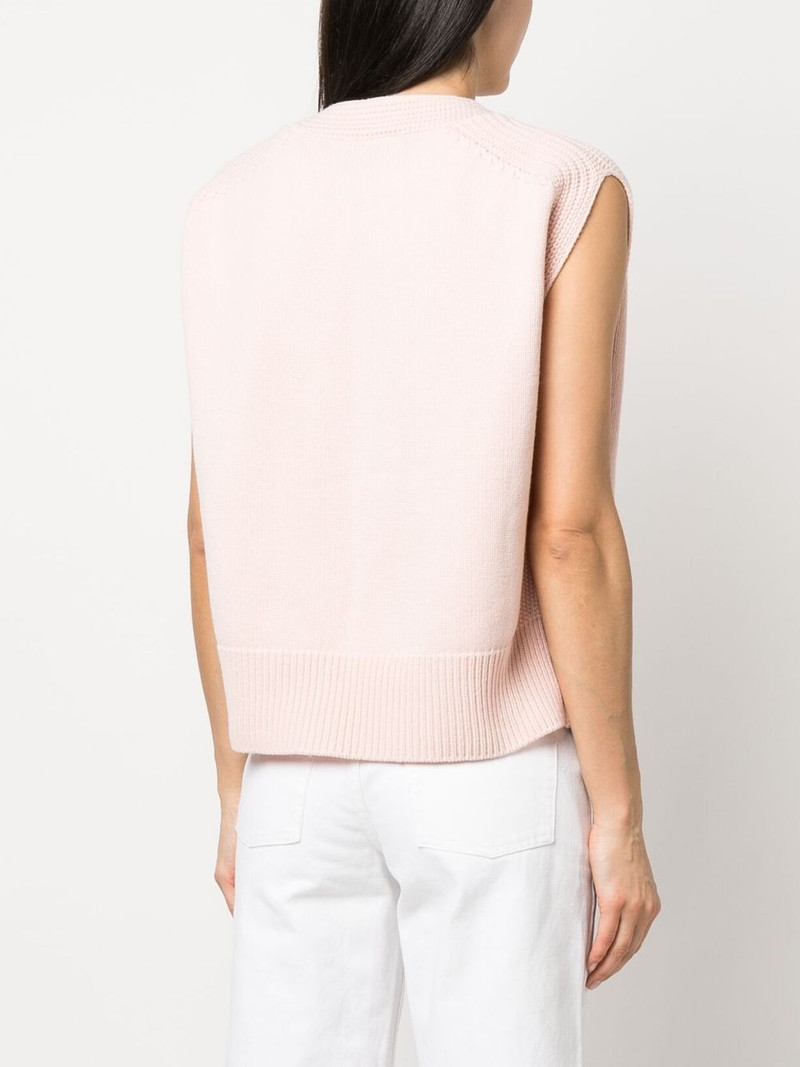 plunging V-neck cashmere top 4