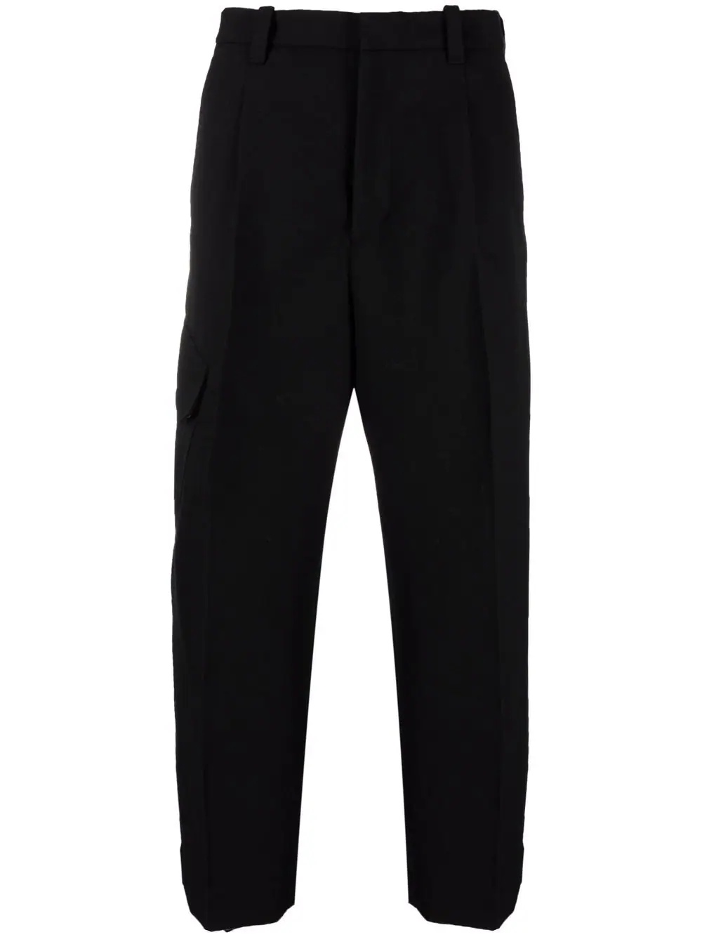 cropped pleated trousers - 1