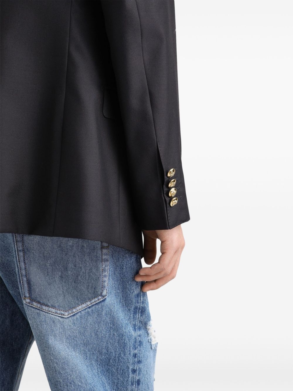 logo-appliqué blazer - 5