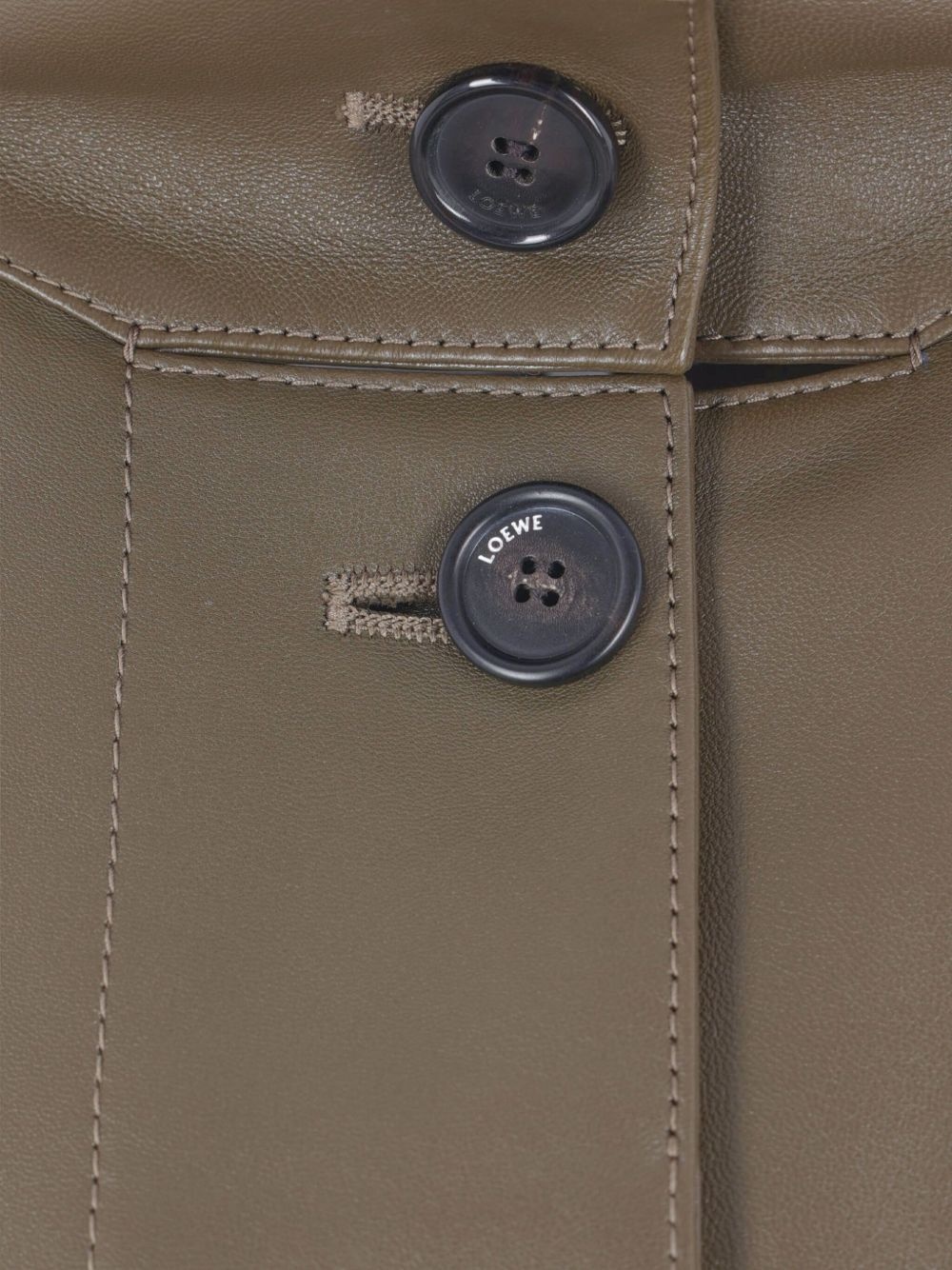belted leather jacket - 3
