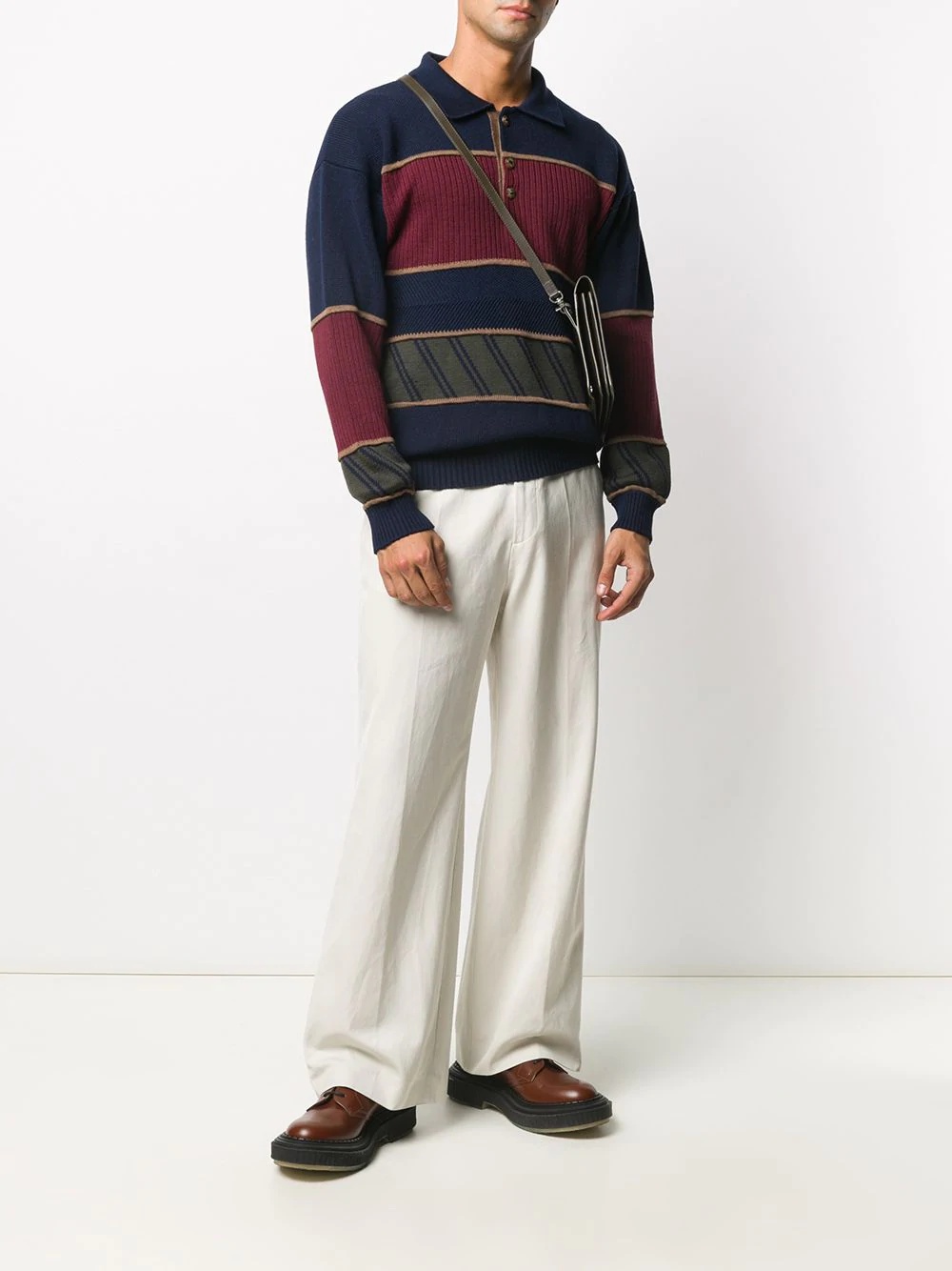 ribbed-knit paneled jumper - 2