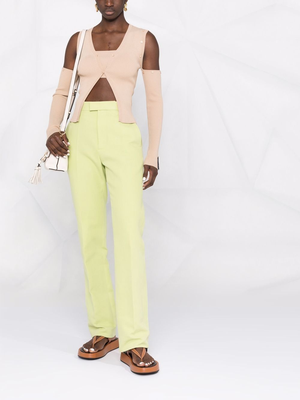 cut-out knitted cardigan - 2