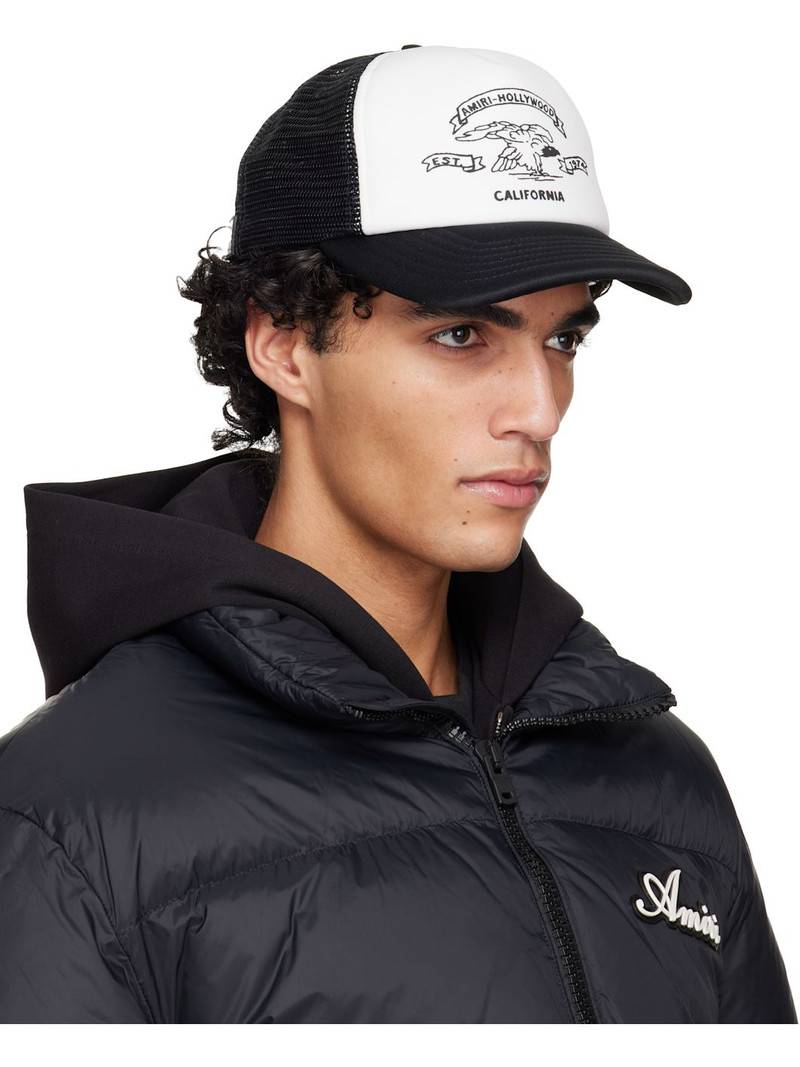 AMIRI Black & White 'AMIRI' Eagle Trucker Cap outlook
