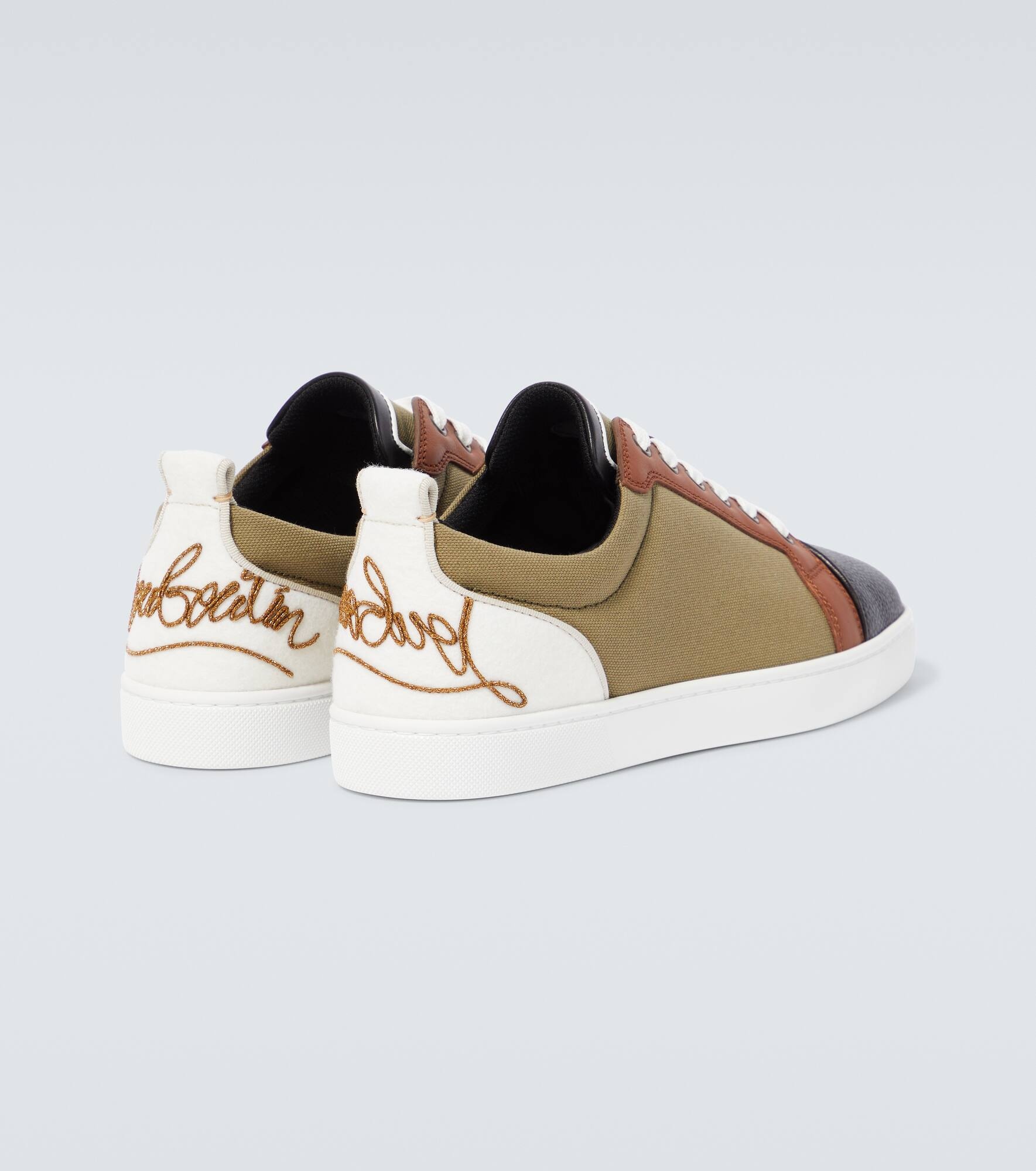 Fun Louis Junior leather and canvas sneakers - 6