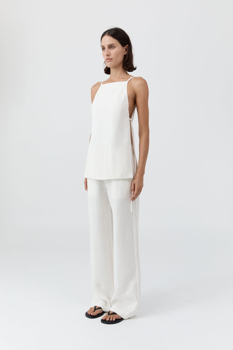 Belted Side Detail Top - Off White 5