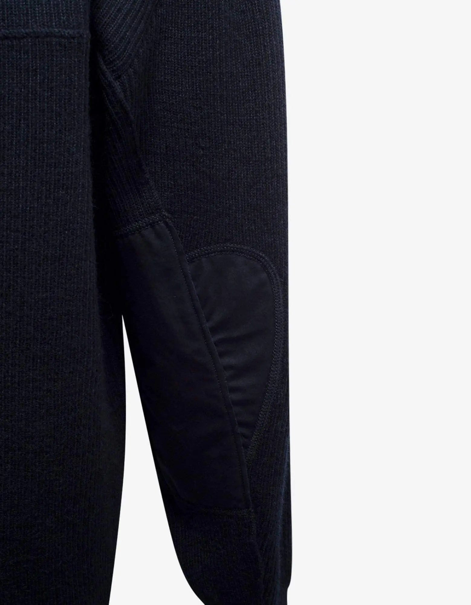 Balenciaga Navy Blue Logo Panelled Sweater - 6