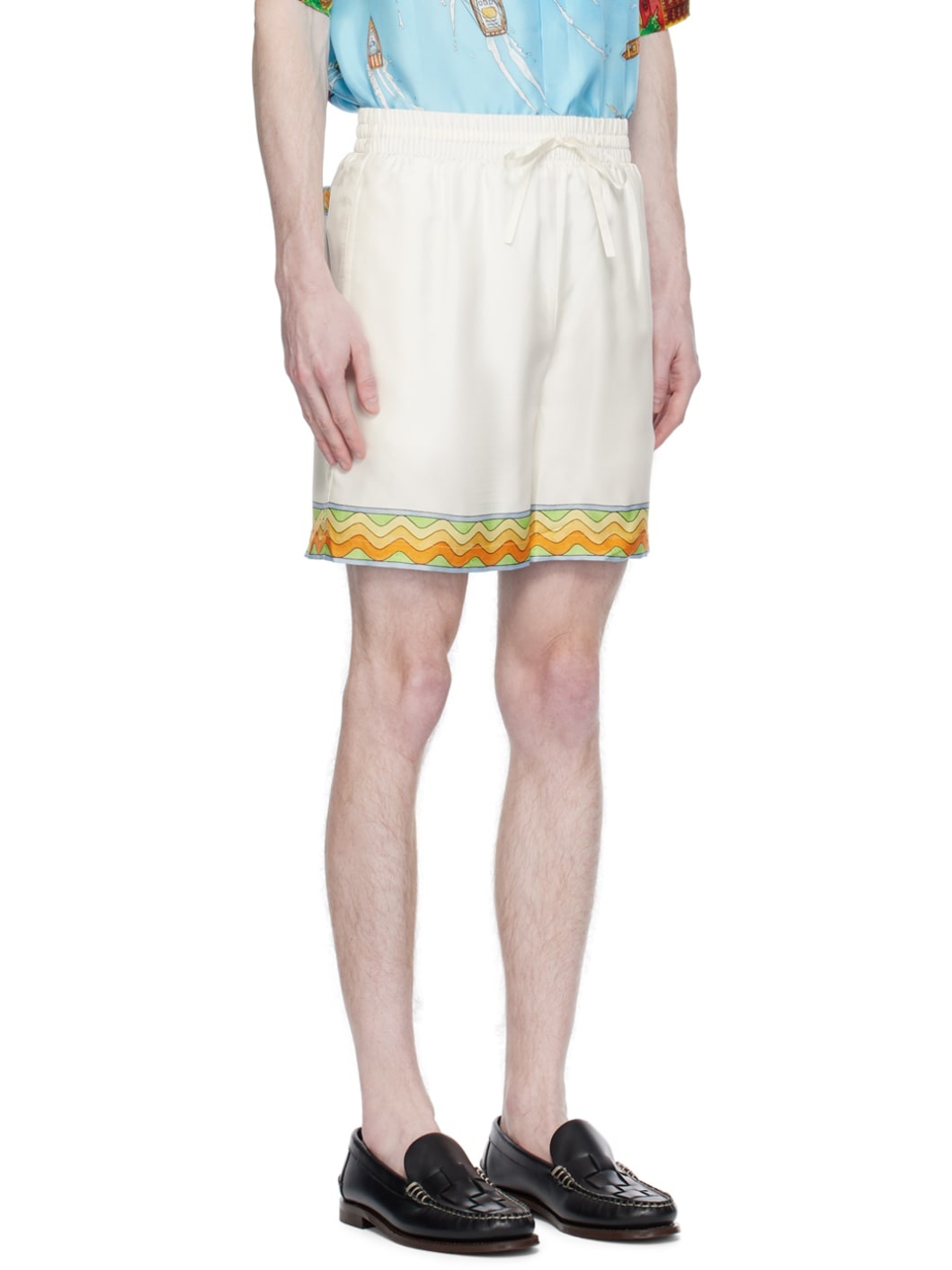 White Afro Cubism 'Tennis Club' Shorts - 2