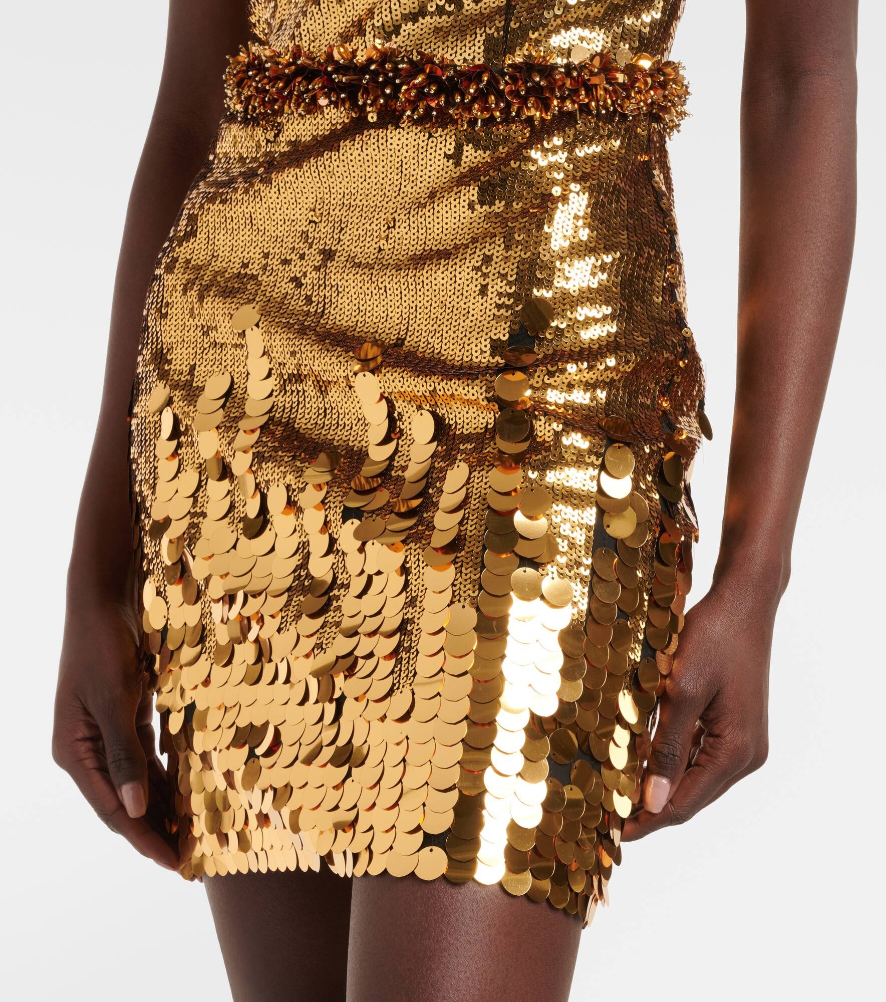 Golden Hour sequined cocktail dress - 5