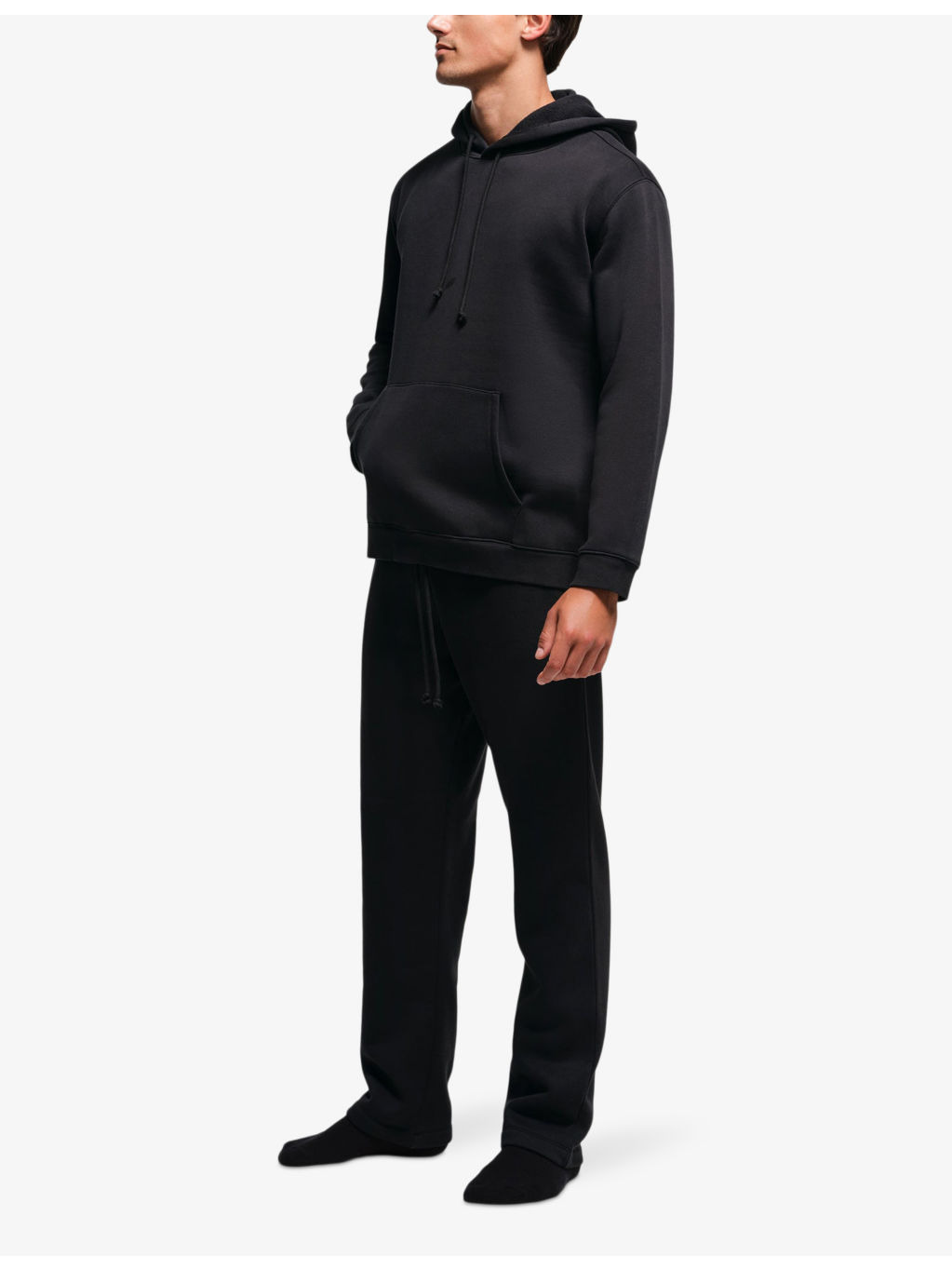 Classic lounge cotton-blend jersey hoody - 2