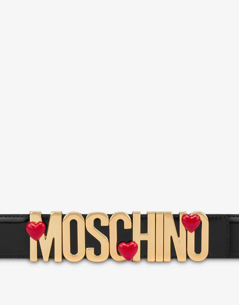 Moschino HEART LOGO CALFSKIN BELT outlook