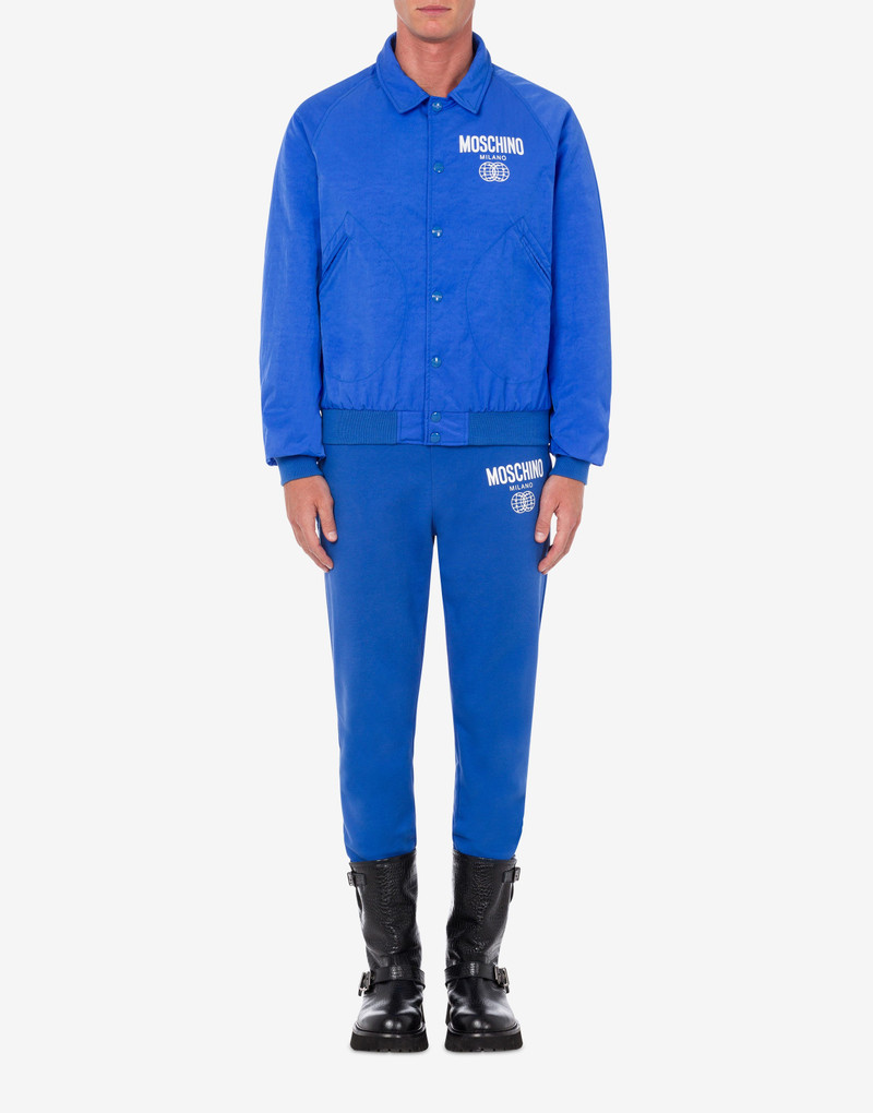 Moschino DOUBLE SMILEY® WORLD NYLON BOMBER JACKET outlook