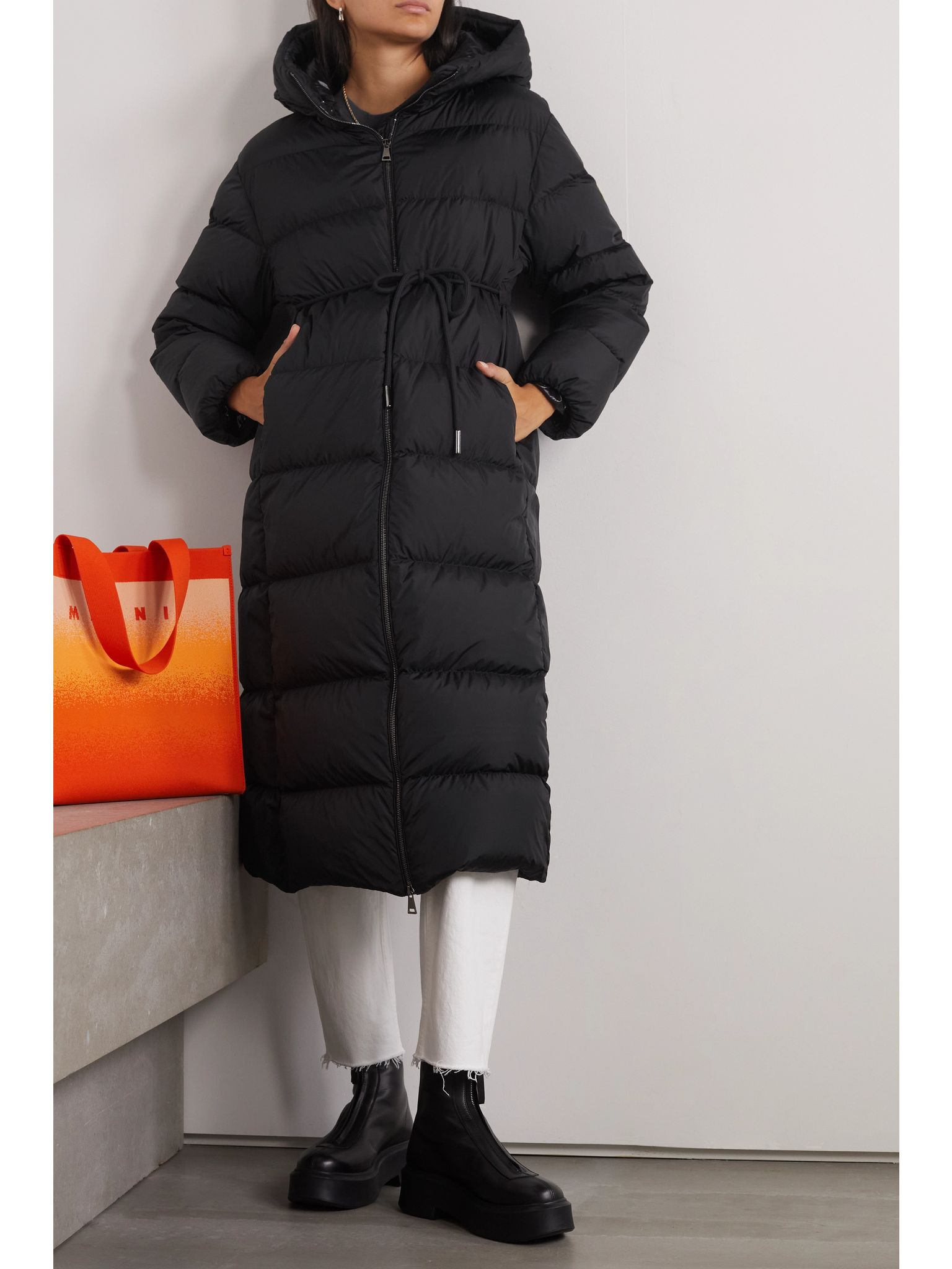 Bondree quilted shell down hooded coat Black - 3