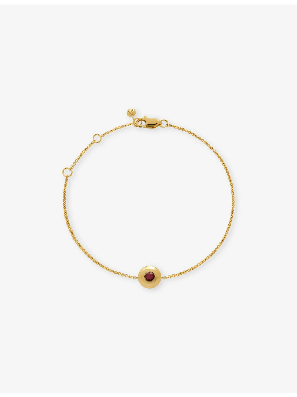 July Birthstone 18ct yellow gold-plated vermeil sterling-silver and ruby bracelet - 1