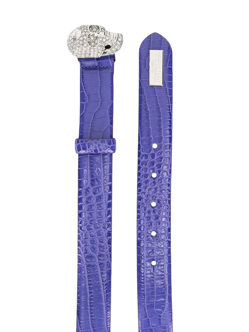PHILIPP PLEIN skull crystal belt outlook