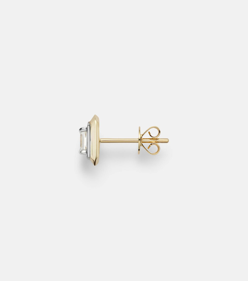 9kt gold single earring with diamond 4