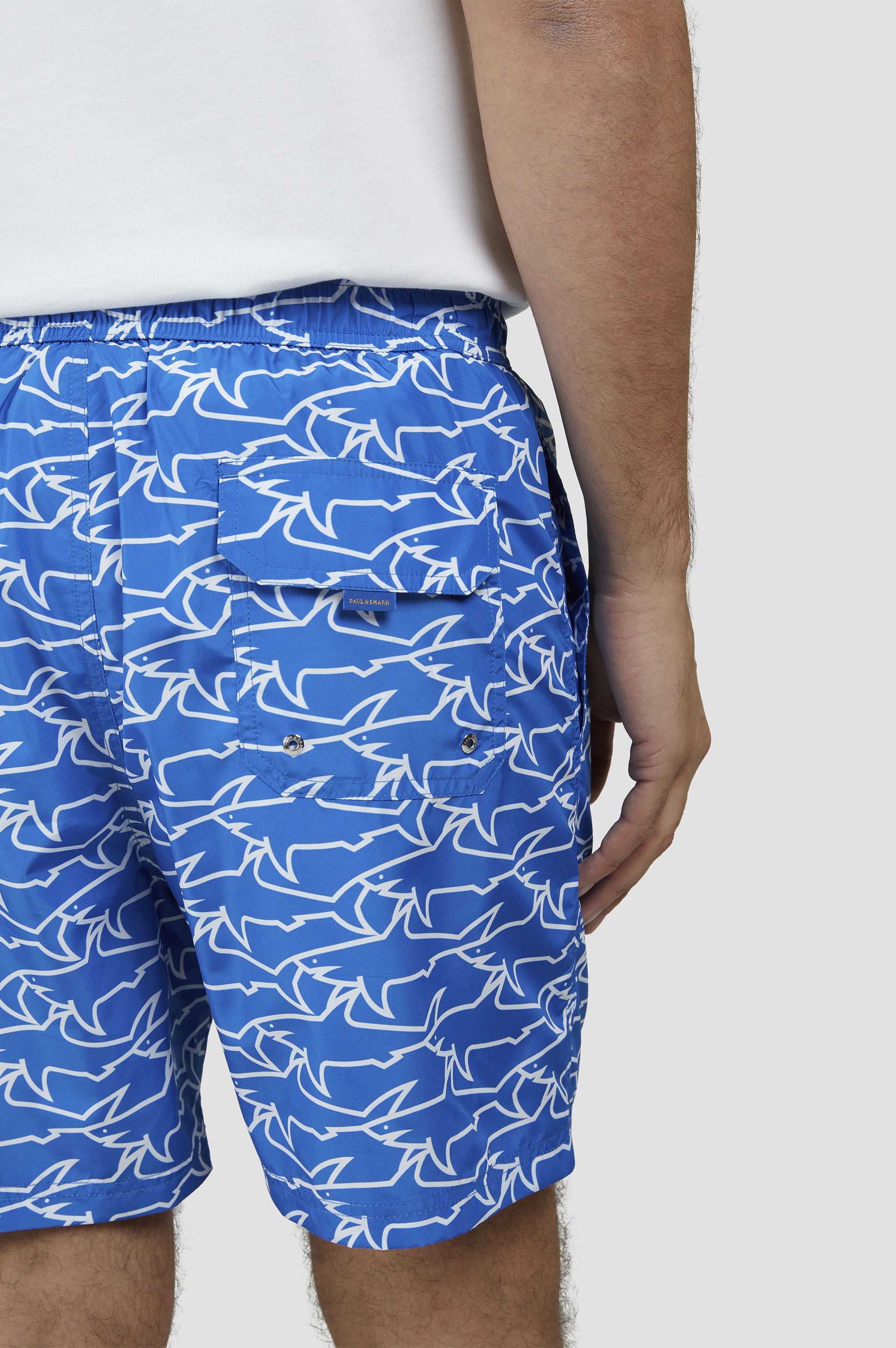 SWIM SHORTS WITH ALL-OVER SHARK PRINT - 4