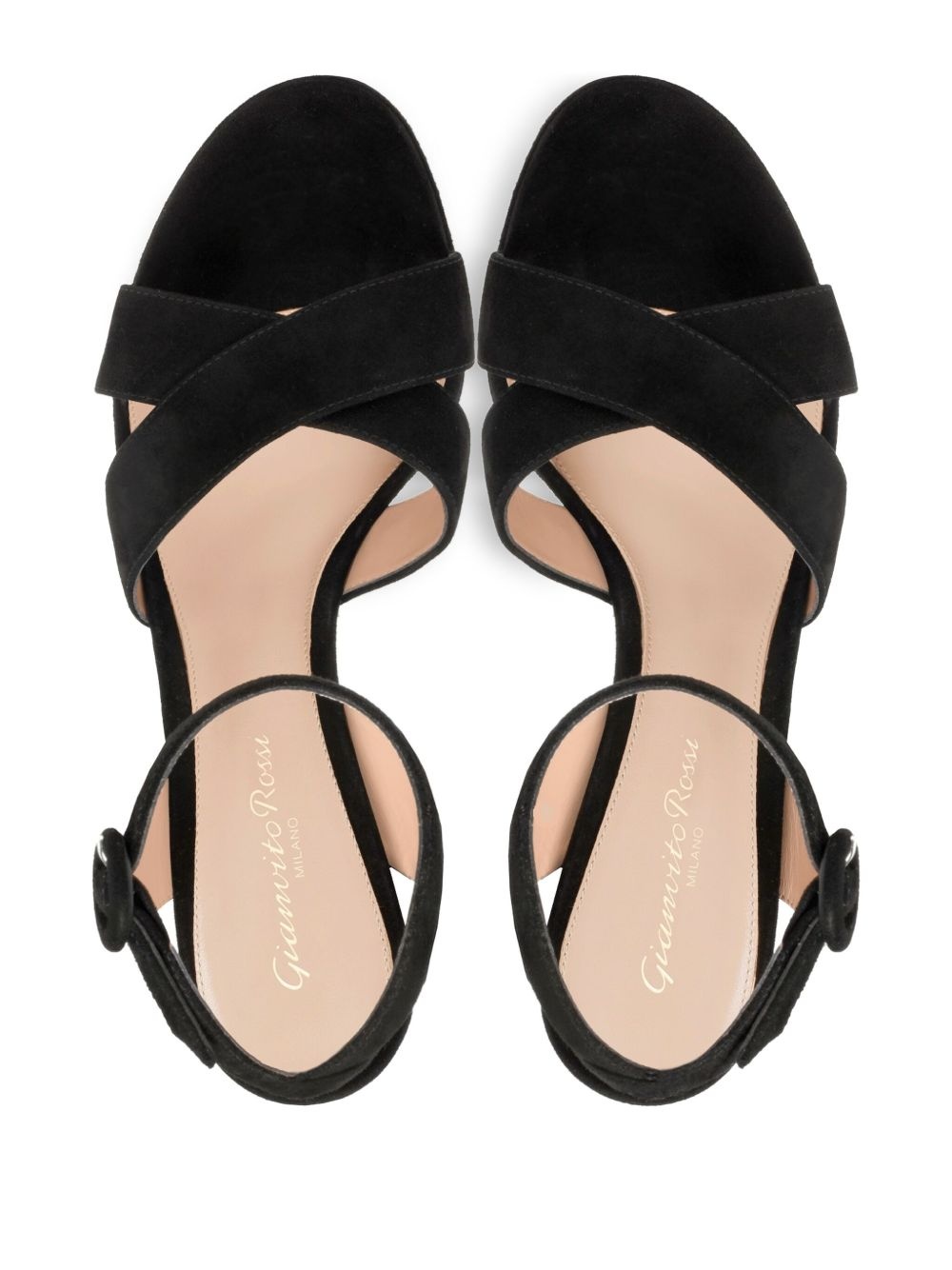 crossover platform sandals - 4