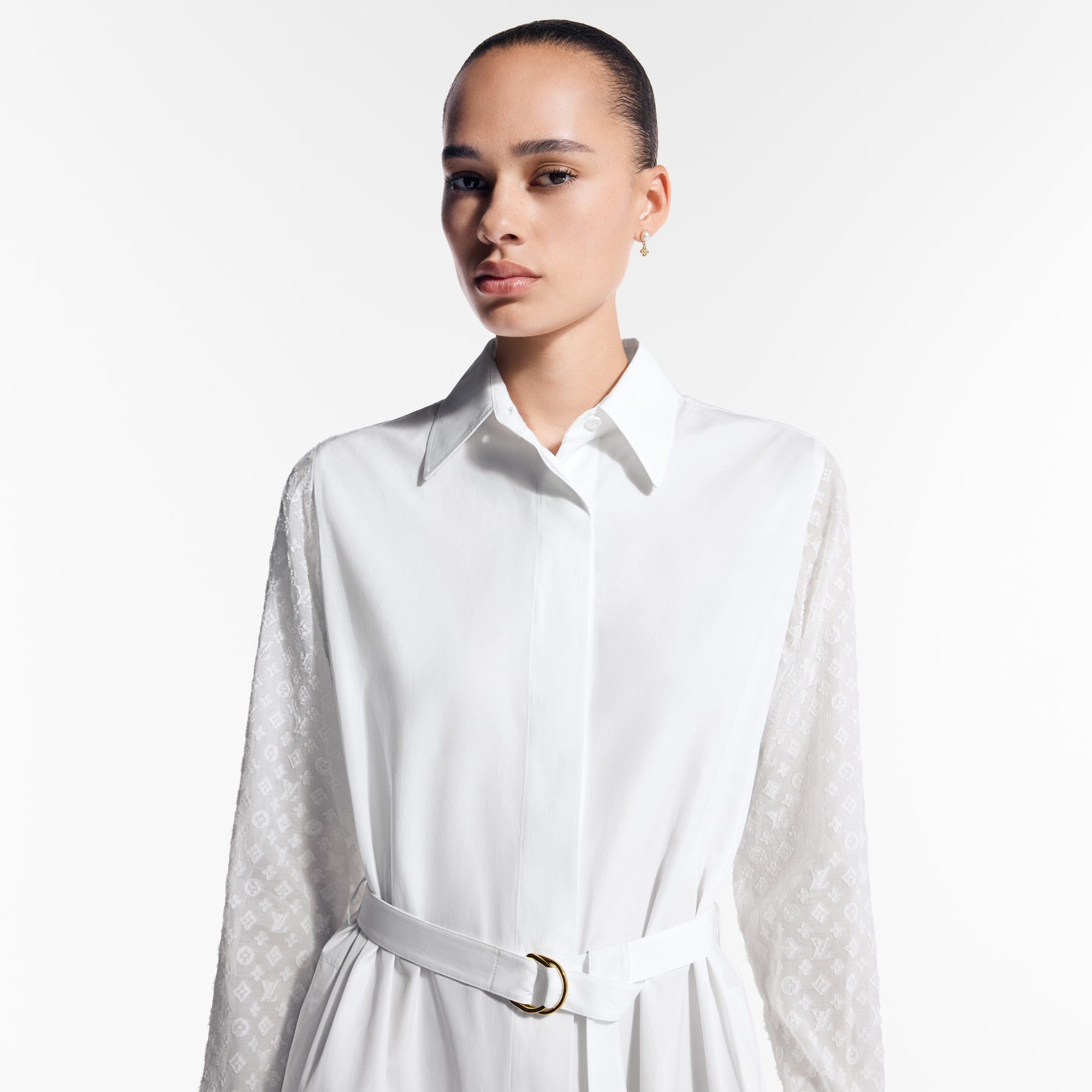 Monogram Accent Shirt Dress - 2