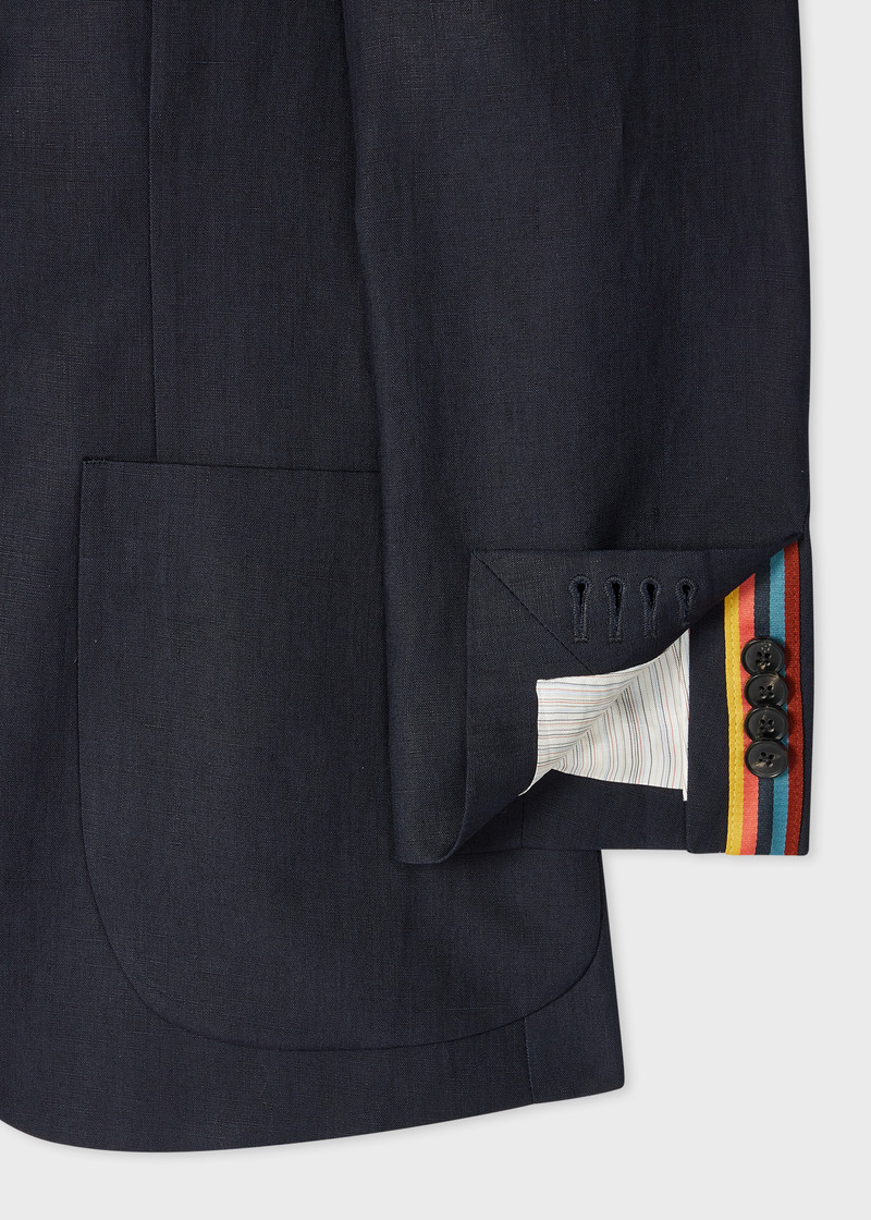 Navy Linen Suit 3