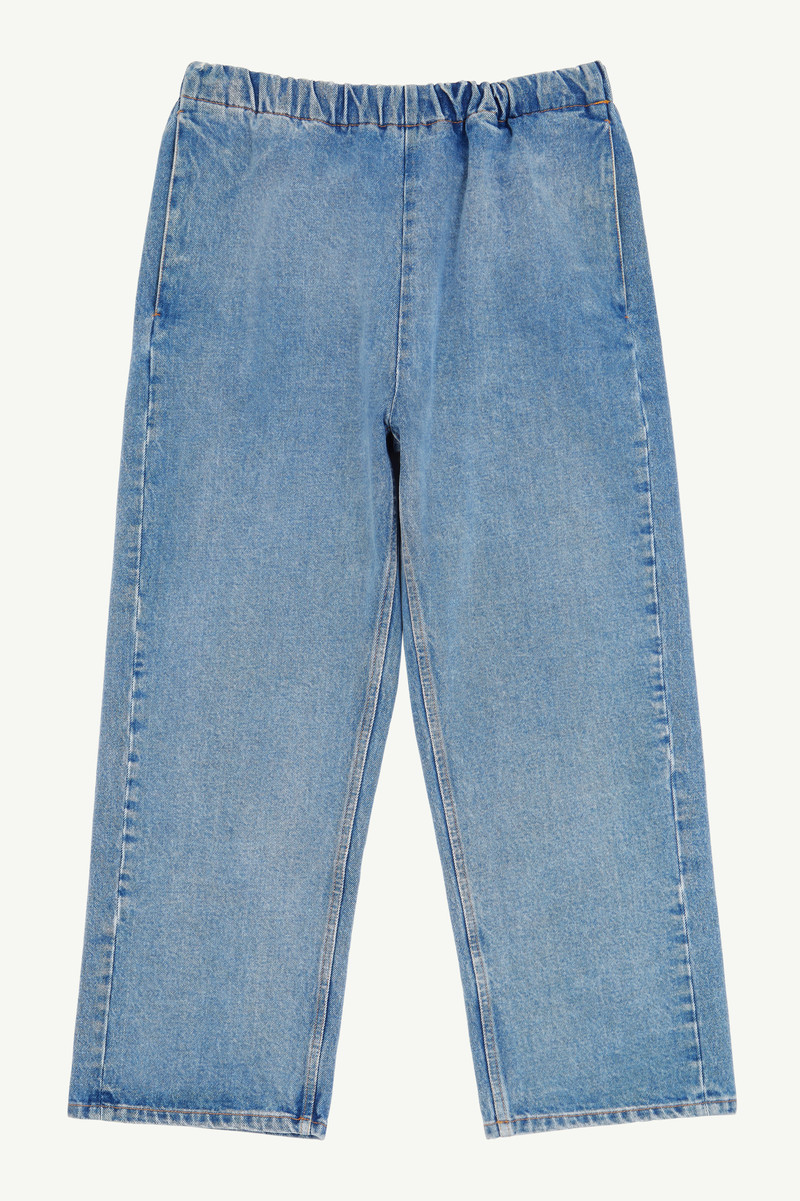 Cropped Blue Denim Trousers 1