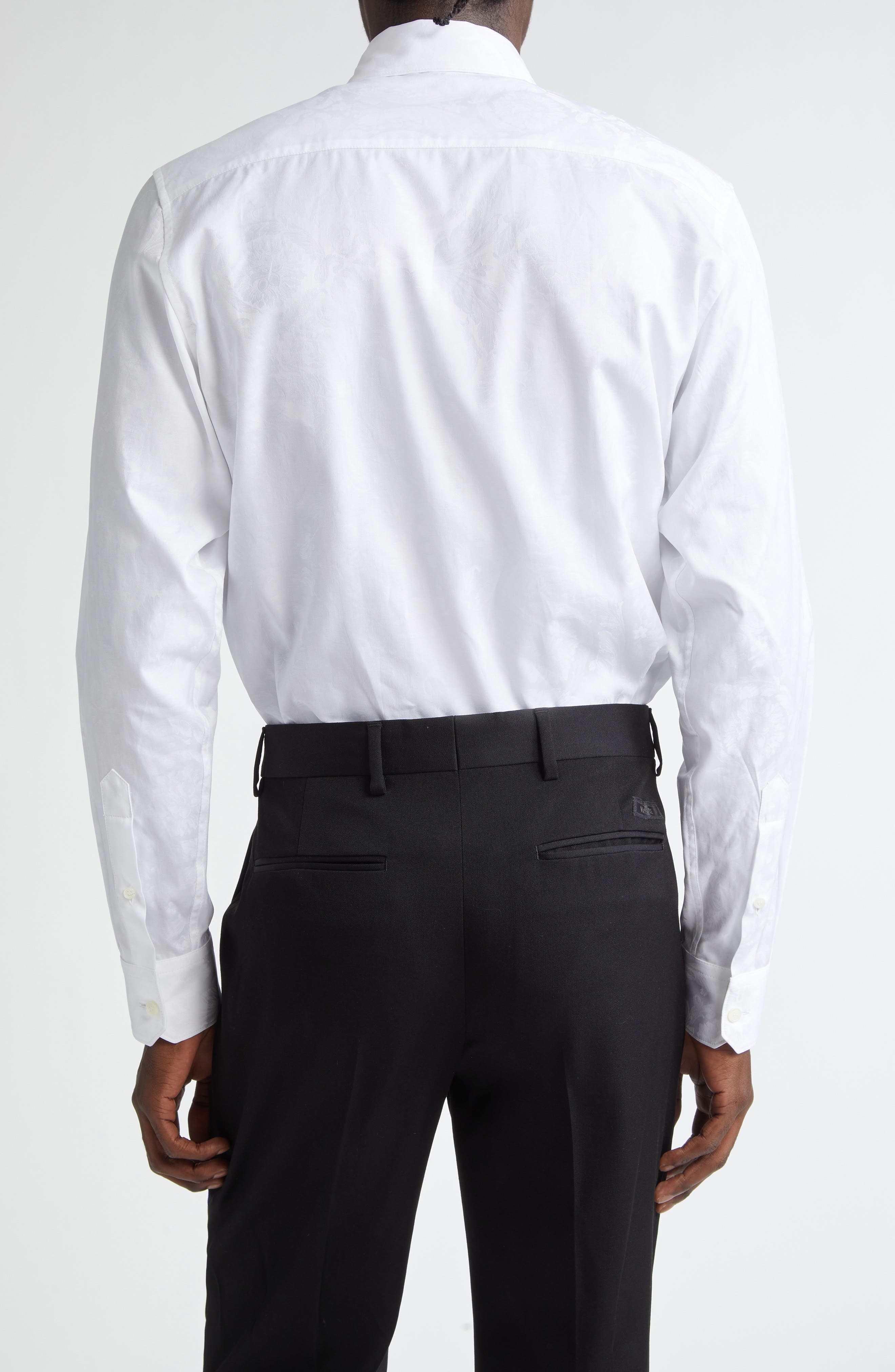 Barocco Jacquard Button-Up Shirt - 2
