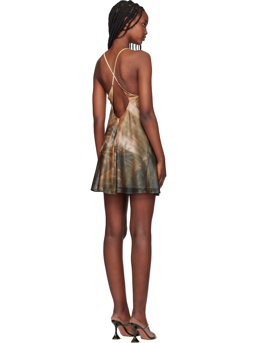 Multicolor Sunset Palms Minidress - 3