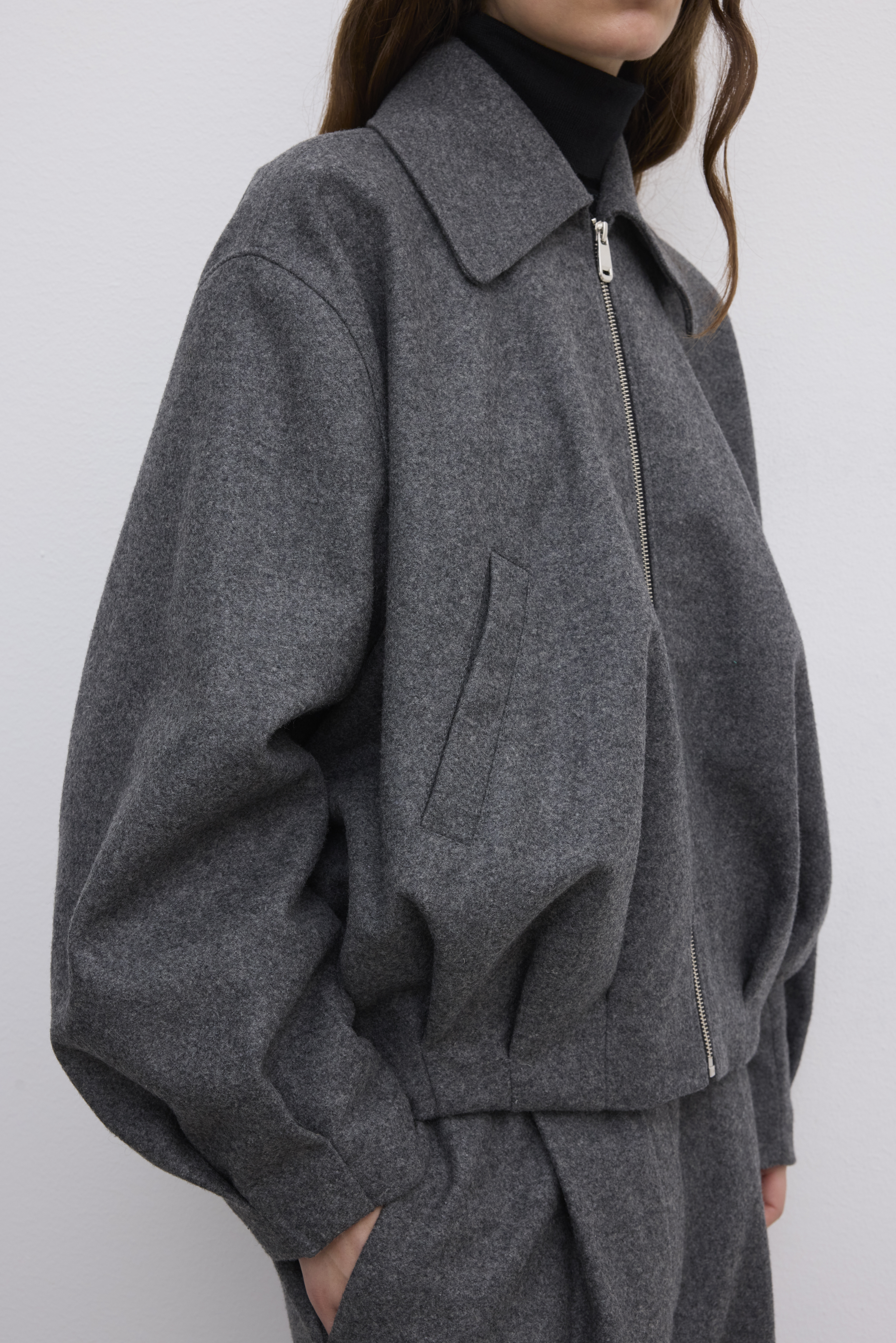 Wool Felt Blouson - 4