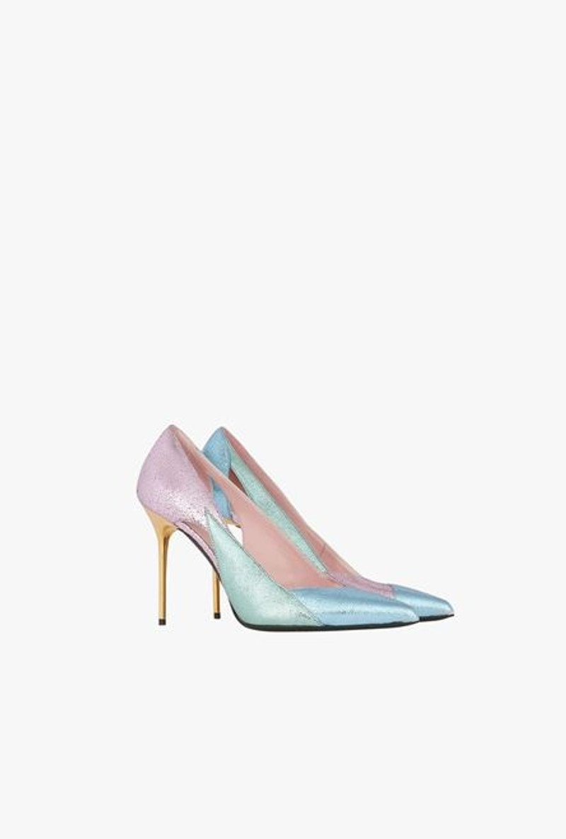 Balmain Multicolor metallic leather Sibyl pumps outlook