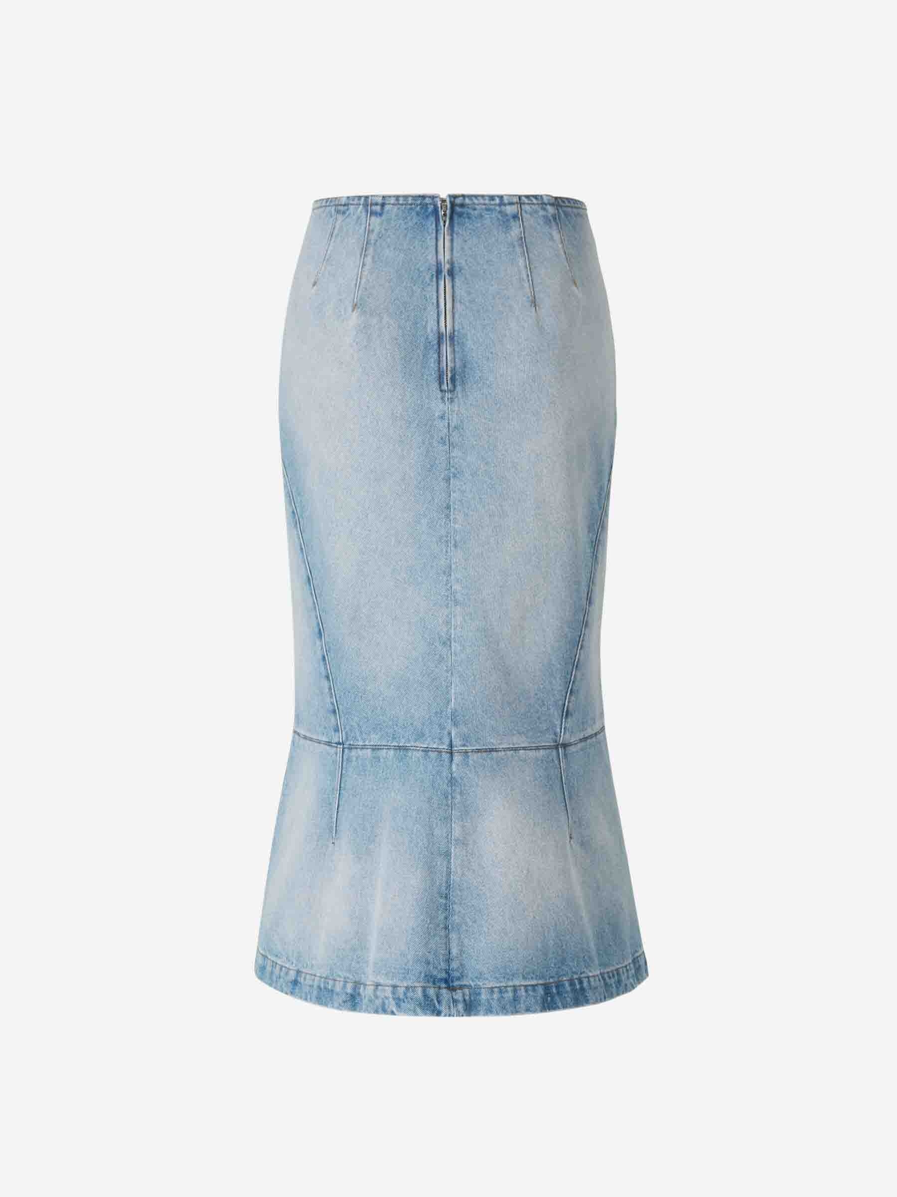 DENIM MIDI SKIRT - 3