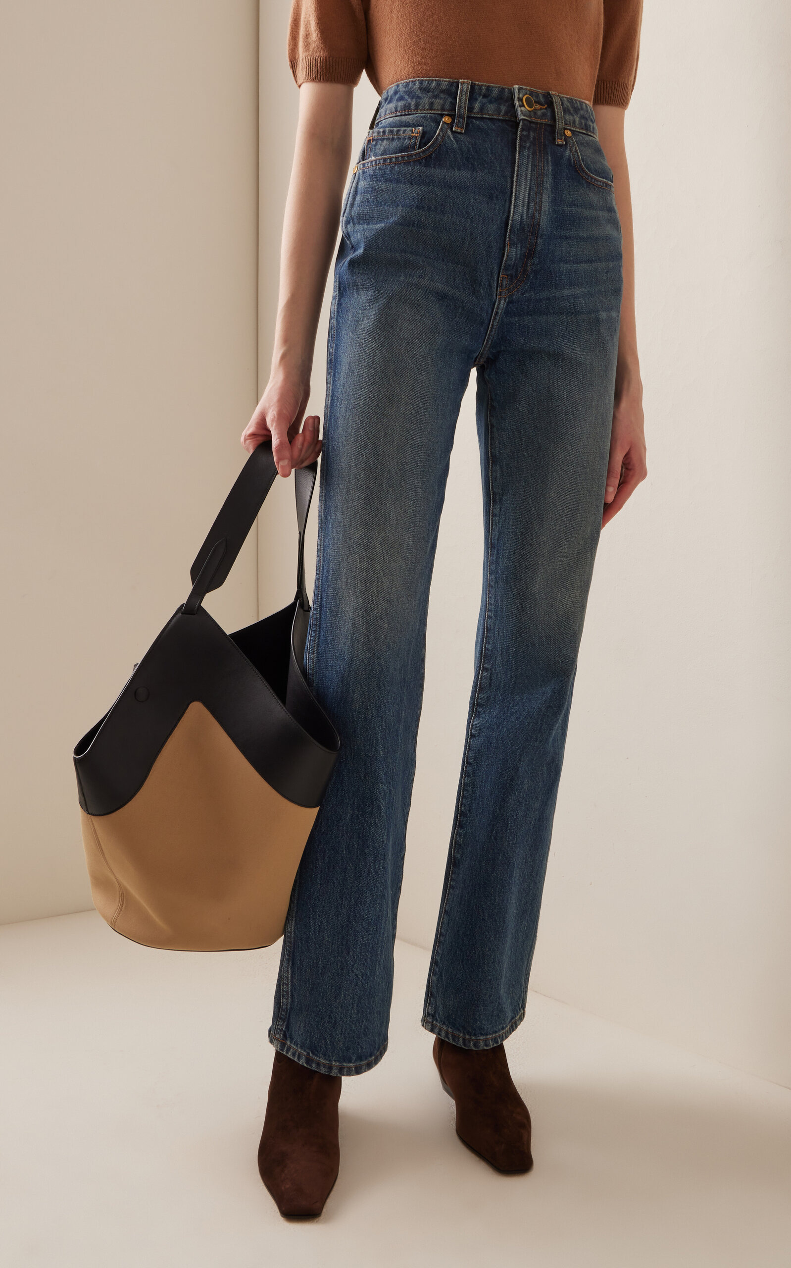 Danielle Rigid High-Rise Straight-Leg Jeans medium wash - 3