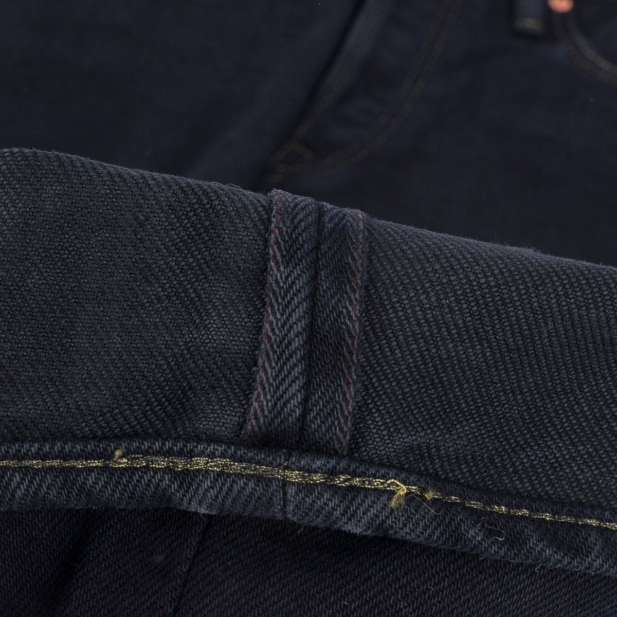 IH-666s-21OD 21oz Selvedge Denim Slim Straight Indigo Overdyed Black - 4
