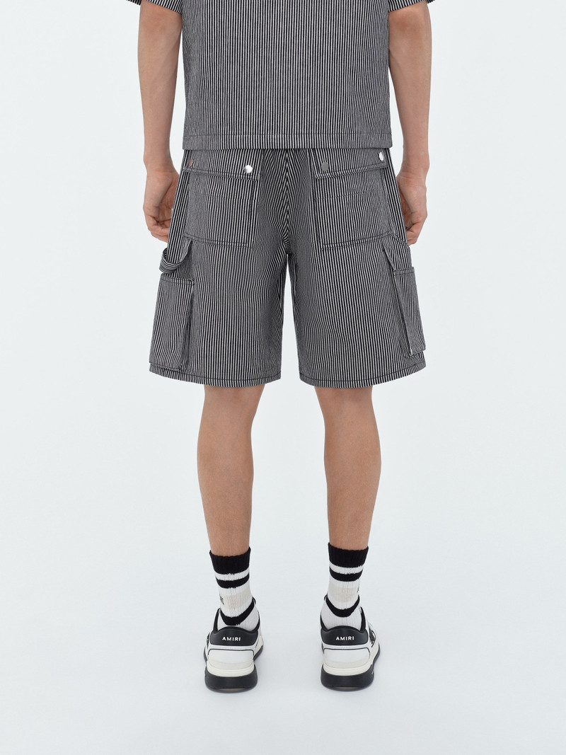 STRIPED DENIM CARPENTER SHORT 6