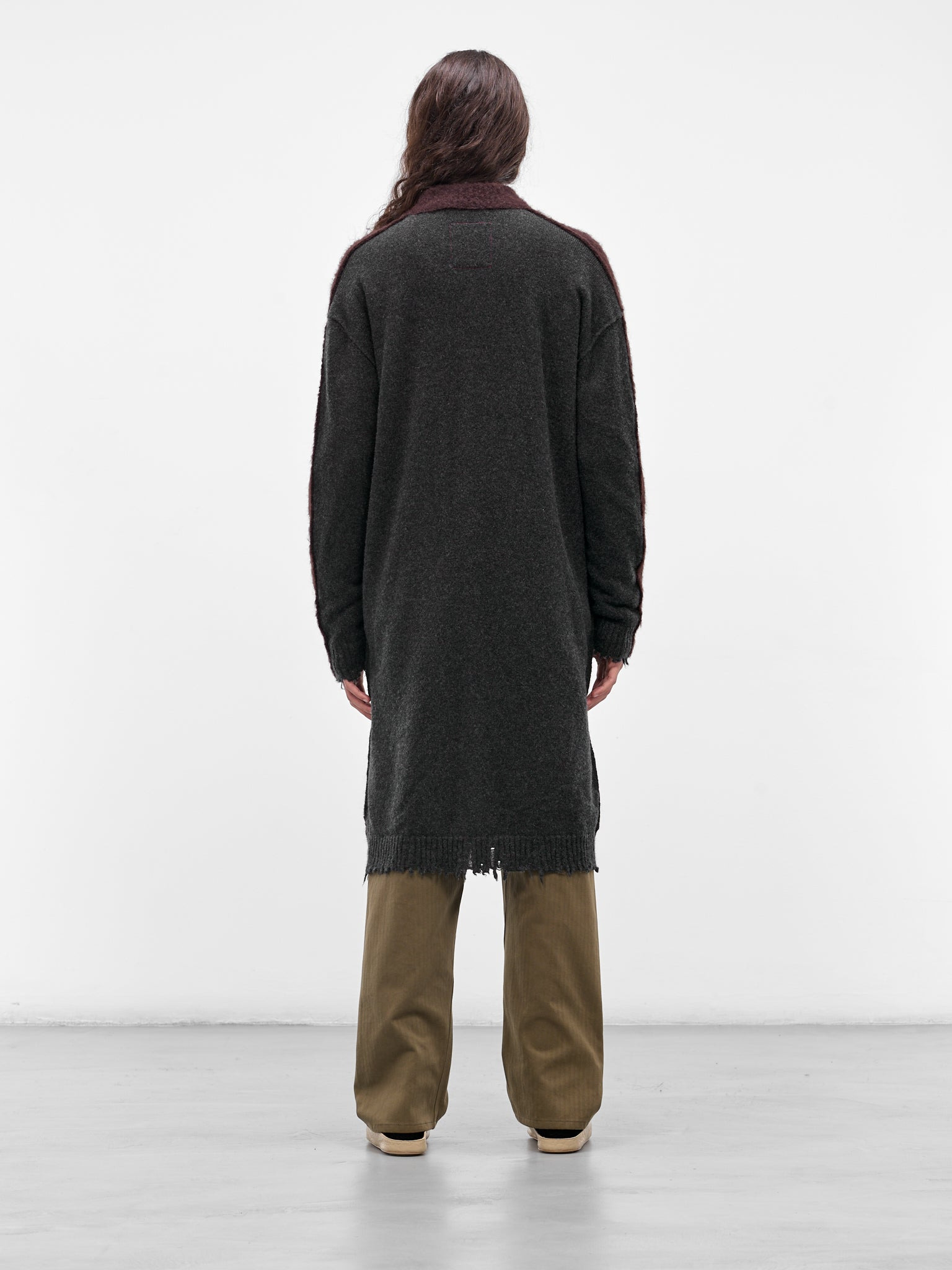 Contrast Two-Panel Knit Cardigan - 3