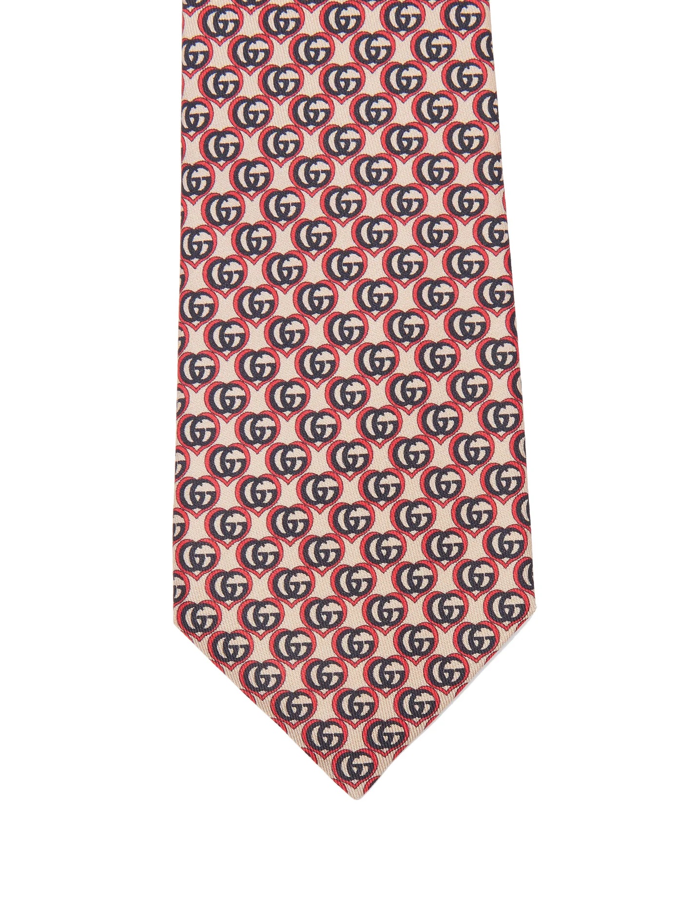 GG-heart silk tie - 3