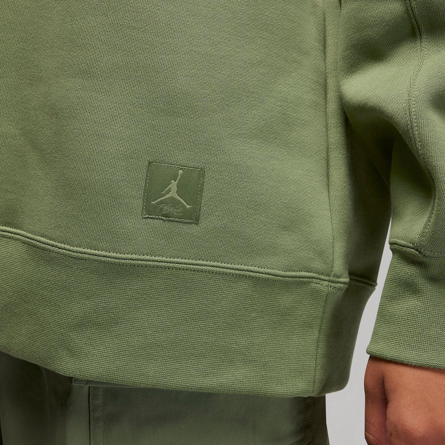 (WMNS) Air Jordan Flight Fleece Crewneck Sweatshirt 'Green' FB5117-340 - 2