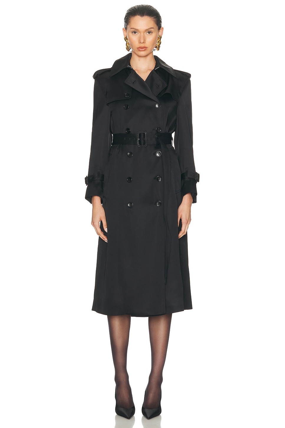 Shiny Trench Coat - 2