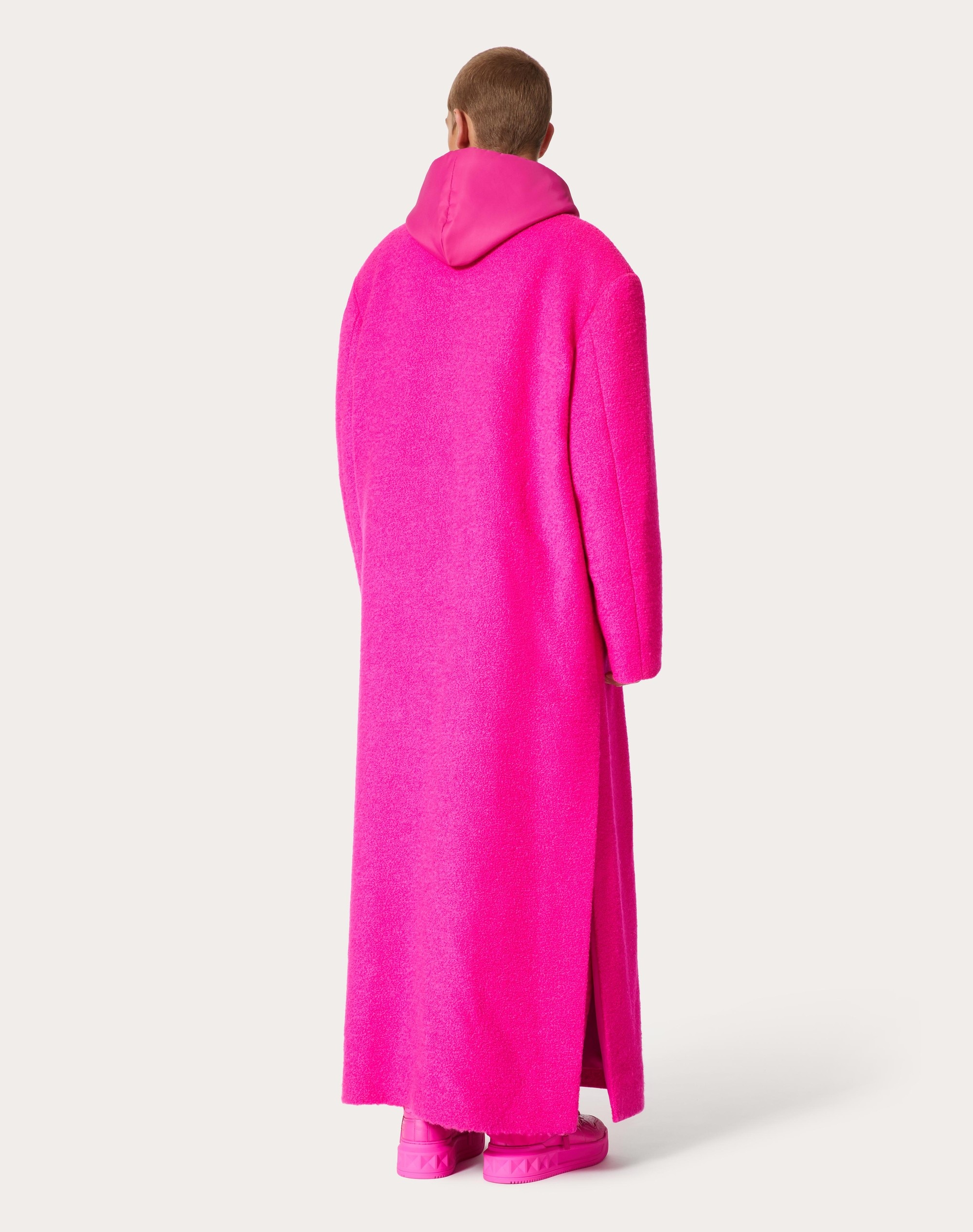SINGLE-BREASTED WOOL COAT - 4