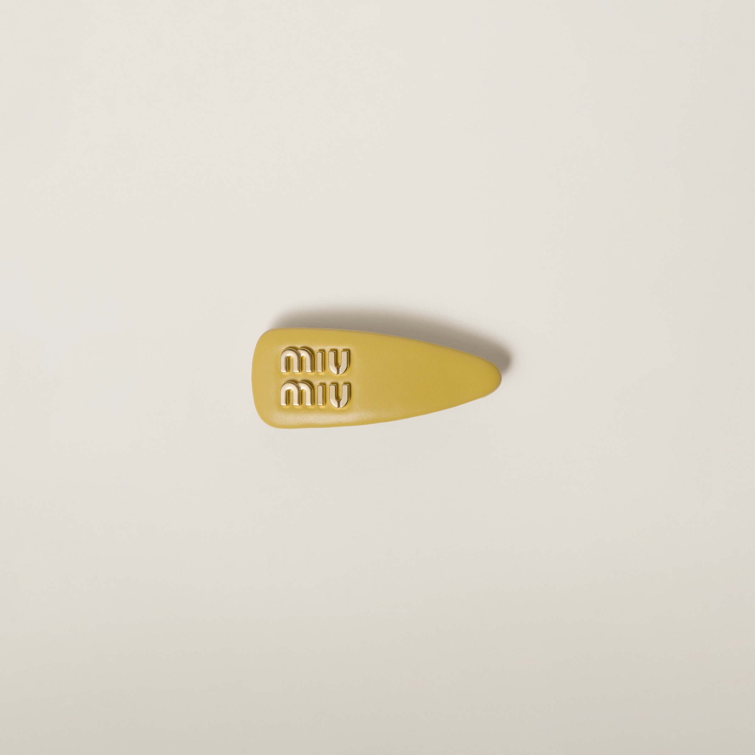 Nappa leather hair clip - 1