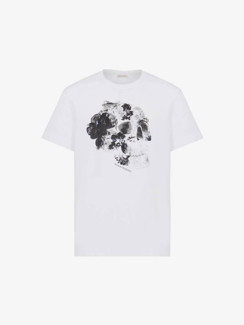 Men's Fold Skull T-shirt in White/black - 1