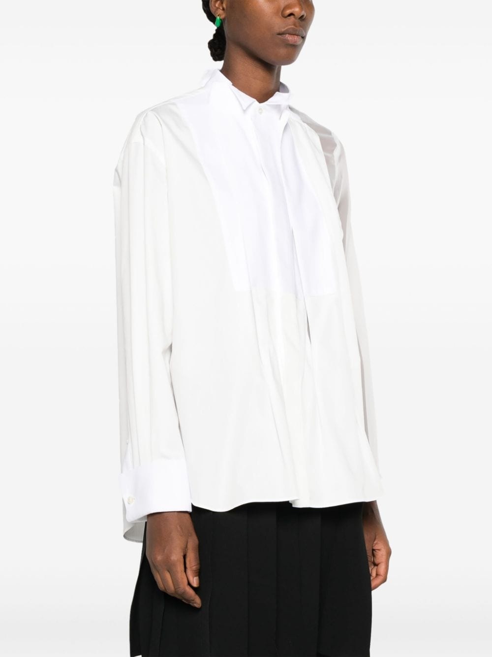 pleated panelled shirt - 3