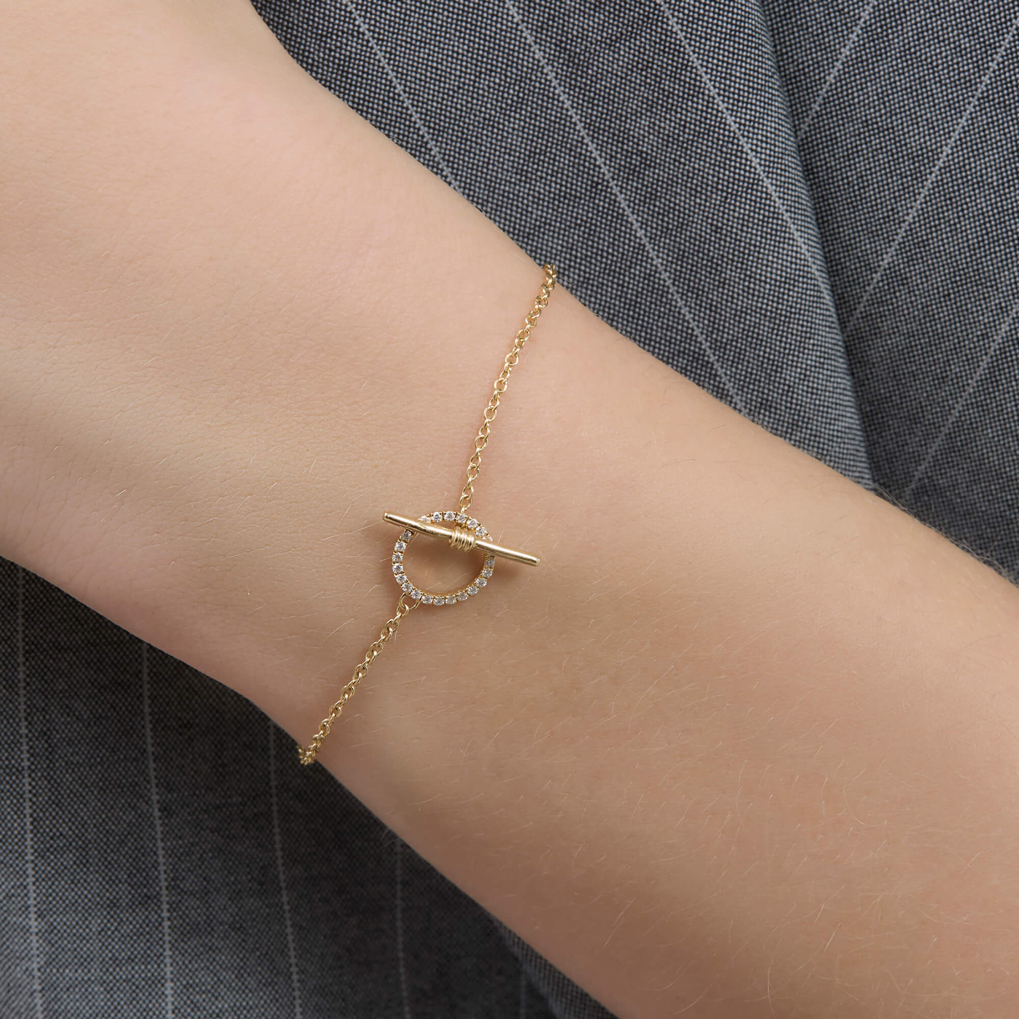 Diamond Toggle Link Bracelet - 2
