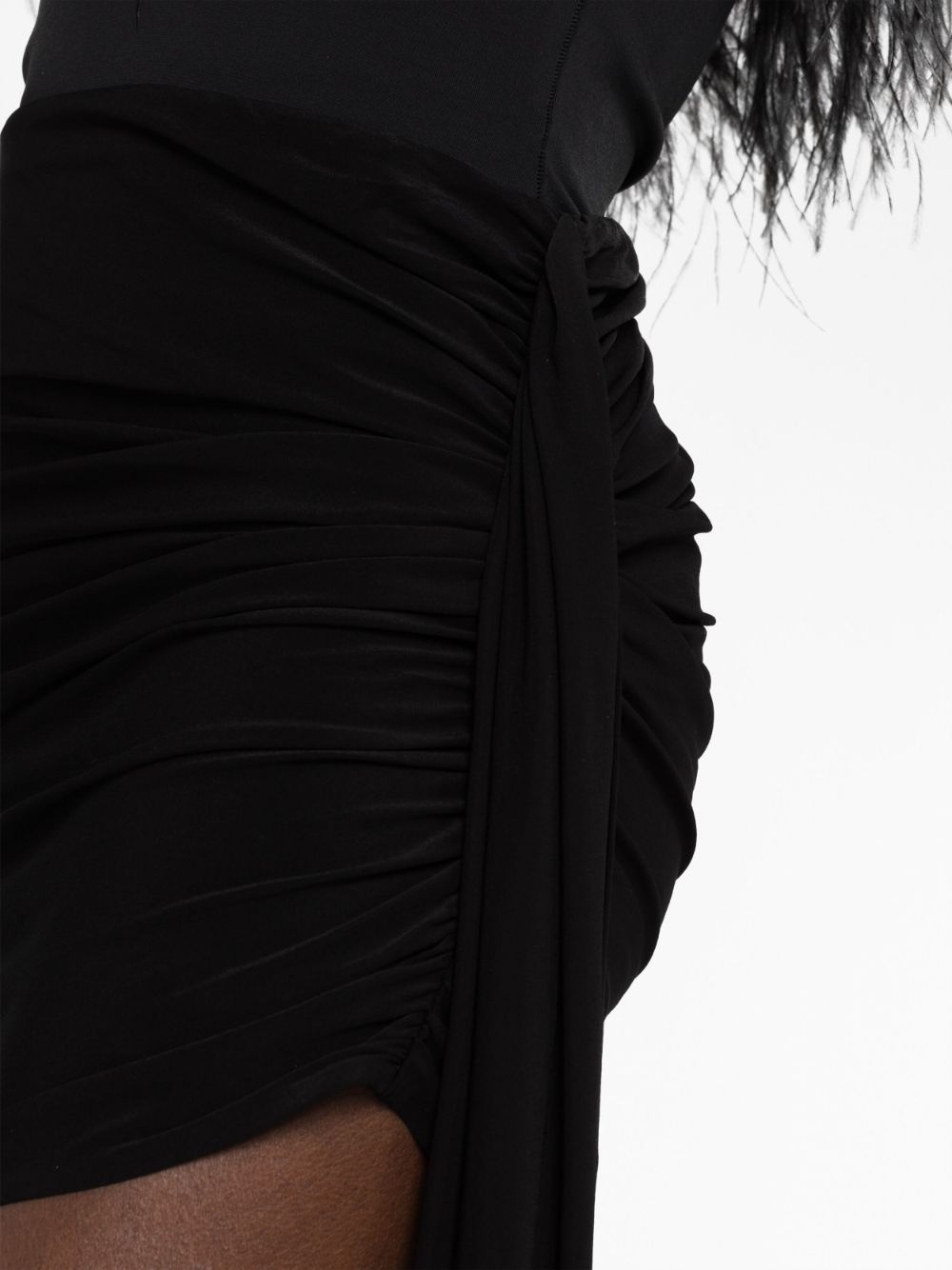 draped asymmetric miniskirt - 3